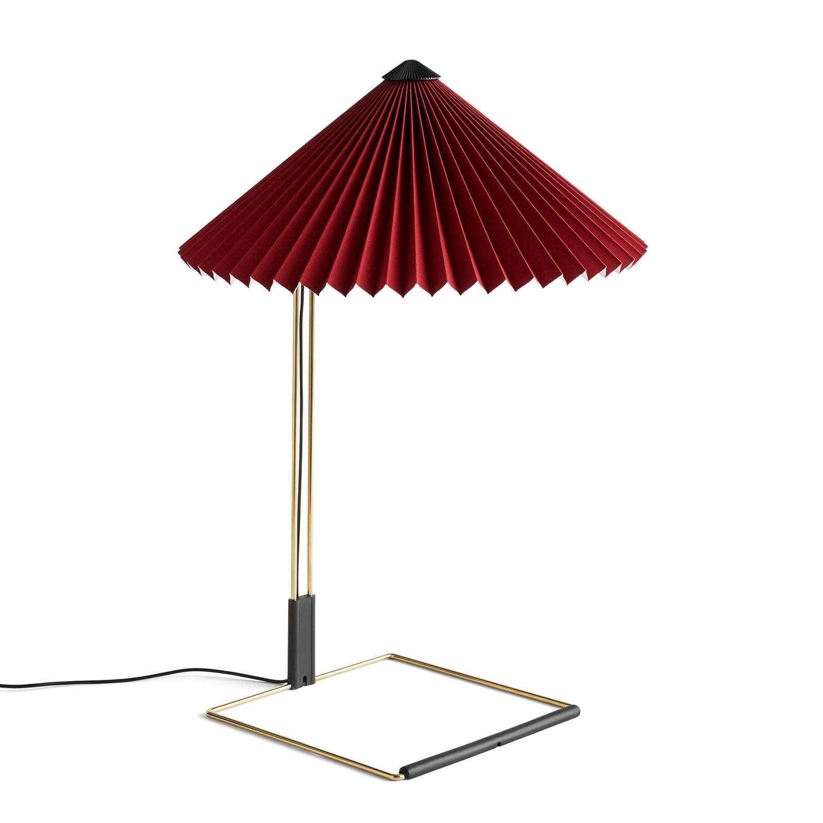 HAY Matin 380 LED-Tischleuchte Plissee oxidrot