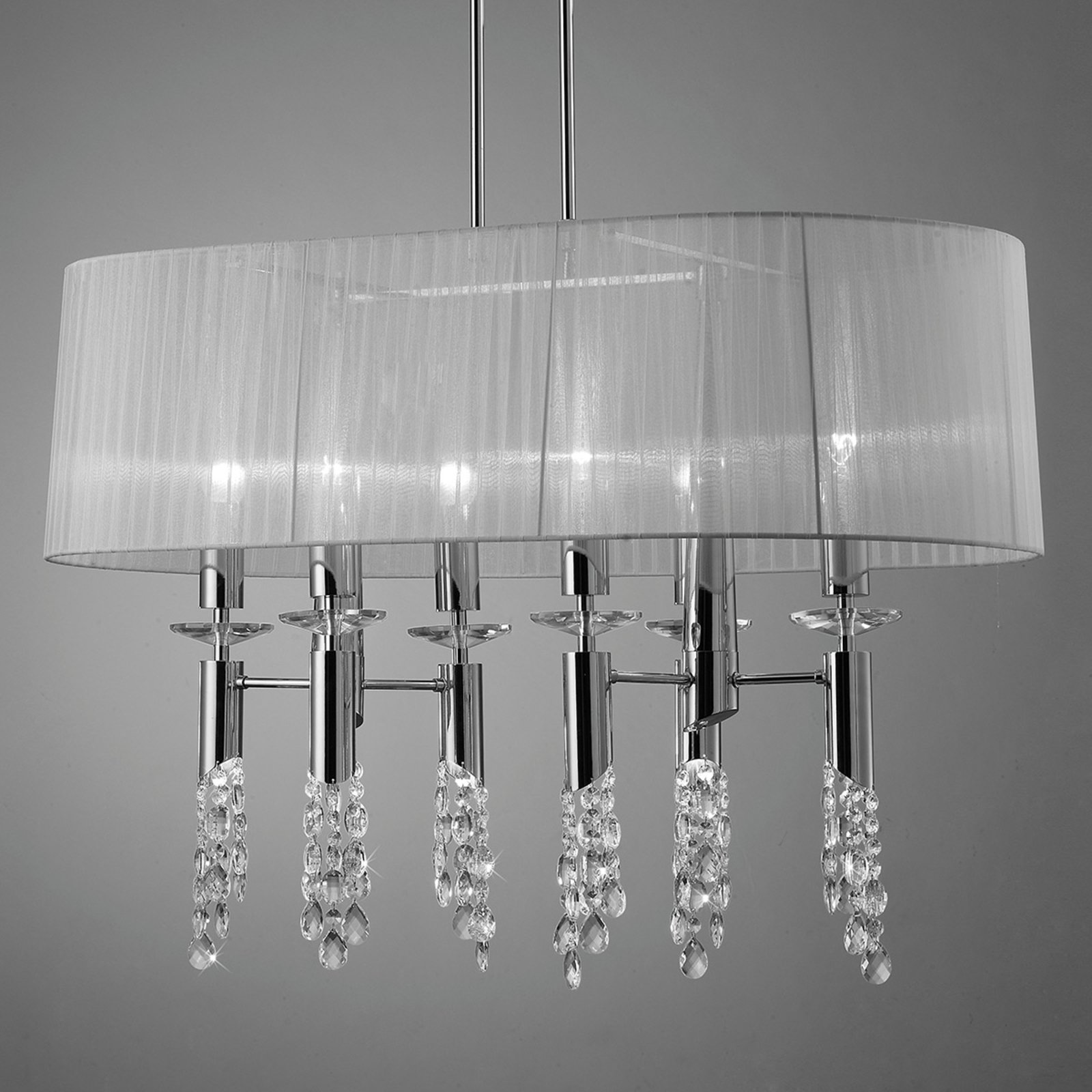 Hanglamp Lilja 6-lamps in hoogte verstelbaar