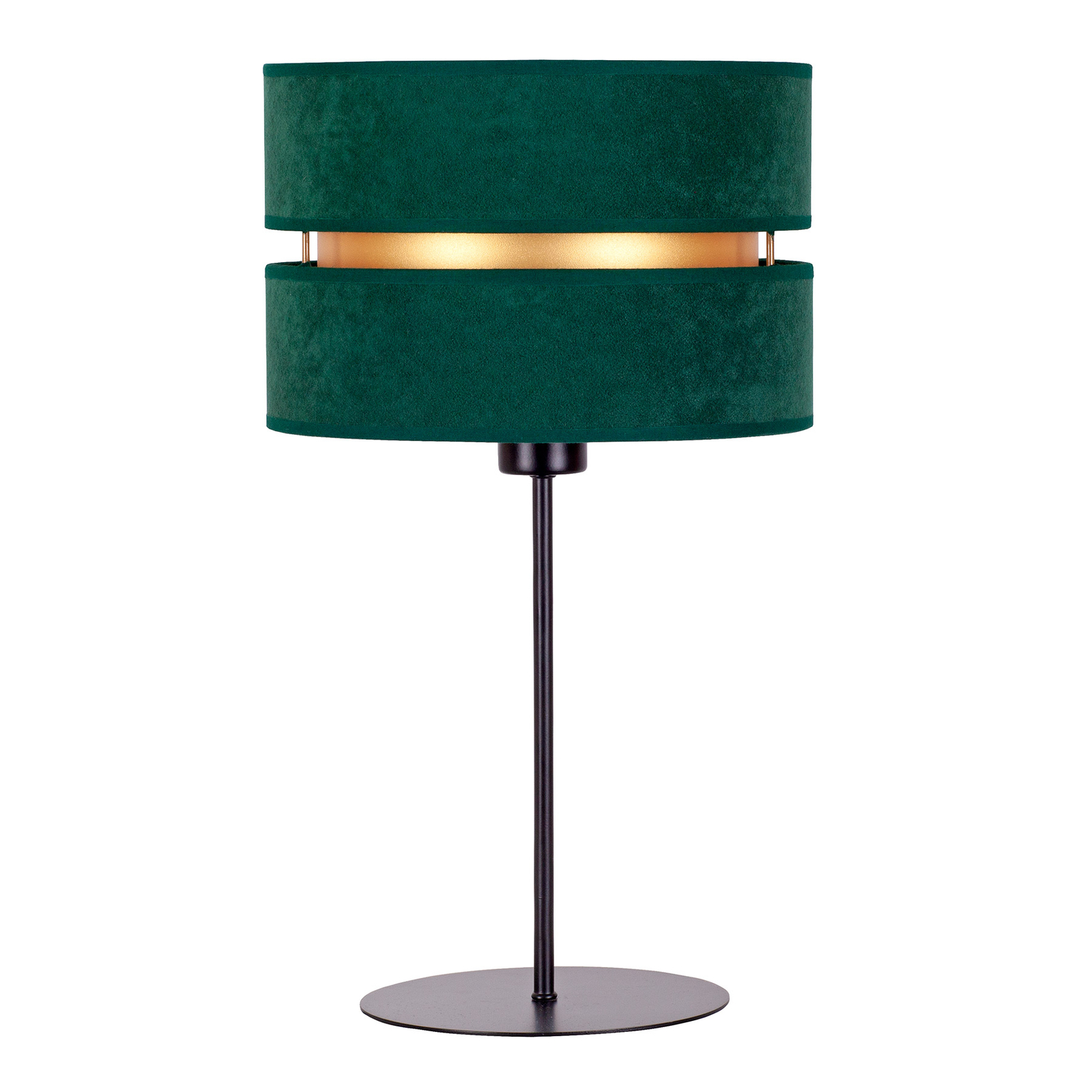 Stolová lampa Duo, zelená/zlatá, výška 50 cm