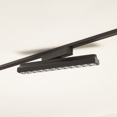 Regleta LED Lindby 48 V Lumaro, negra, 24 puntos, atenuable