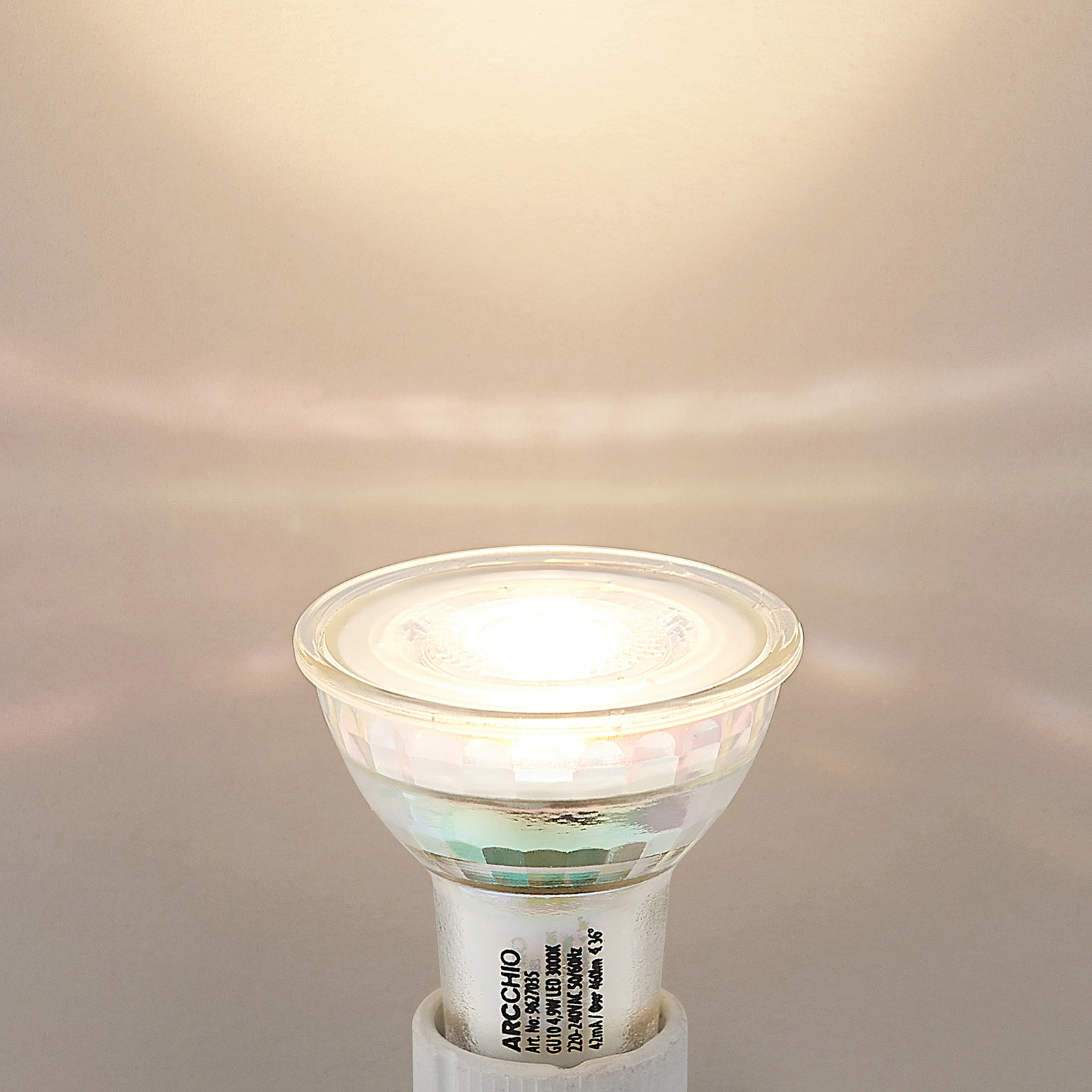 LED-reflektor GU10 4,9W 3 000 K 36° glas