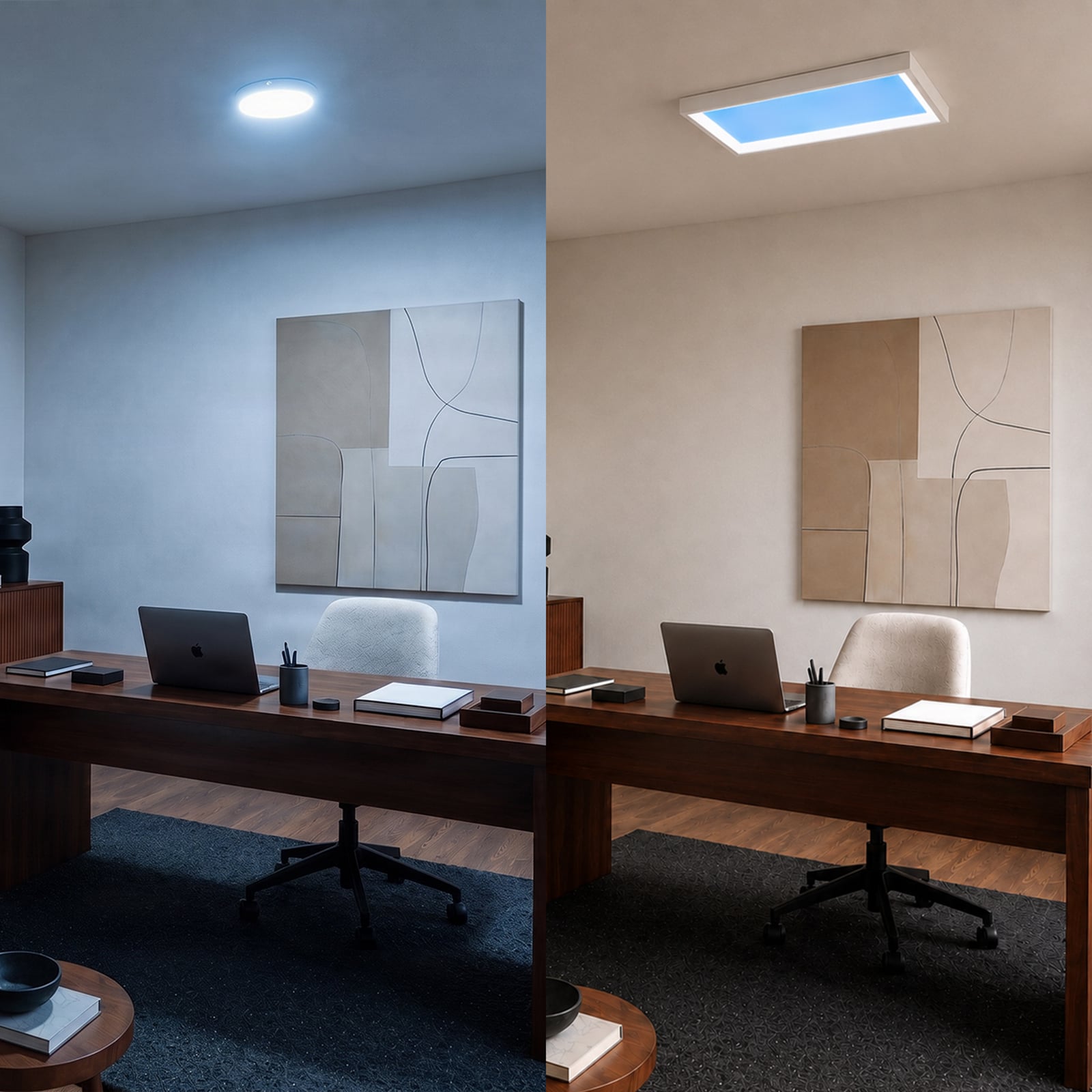 Lucande Sky plafondlamp met daglicht, 60 x 30 cm, dimbaar Lucande Sky plafondlamp met daglicht, 60 x 30 cm, dimbaar