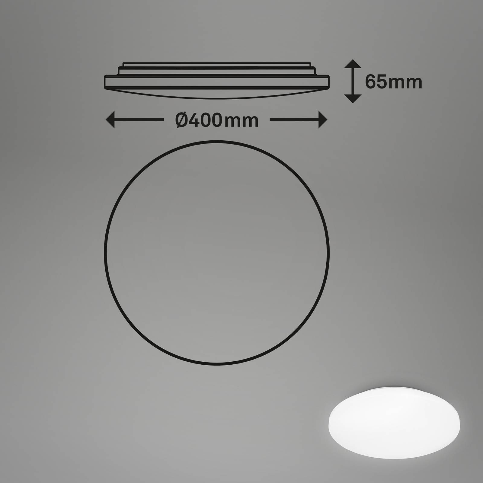 Łazienkowa lampa sufitowa LED Case do łazienki IP44 3000K Ø 40cm