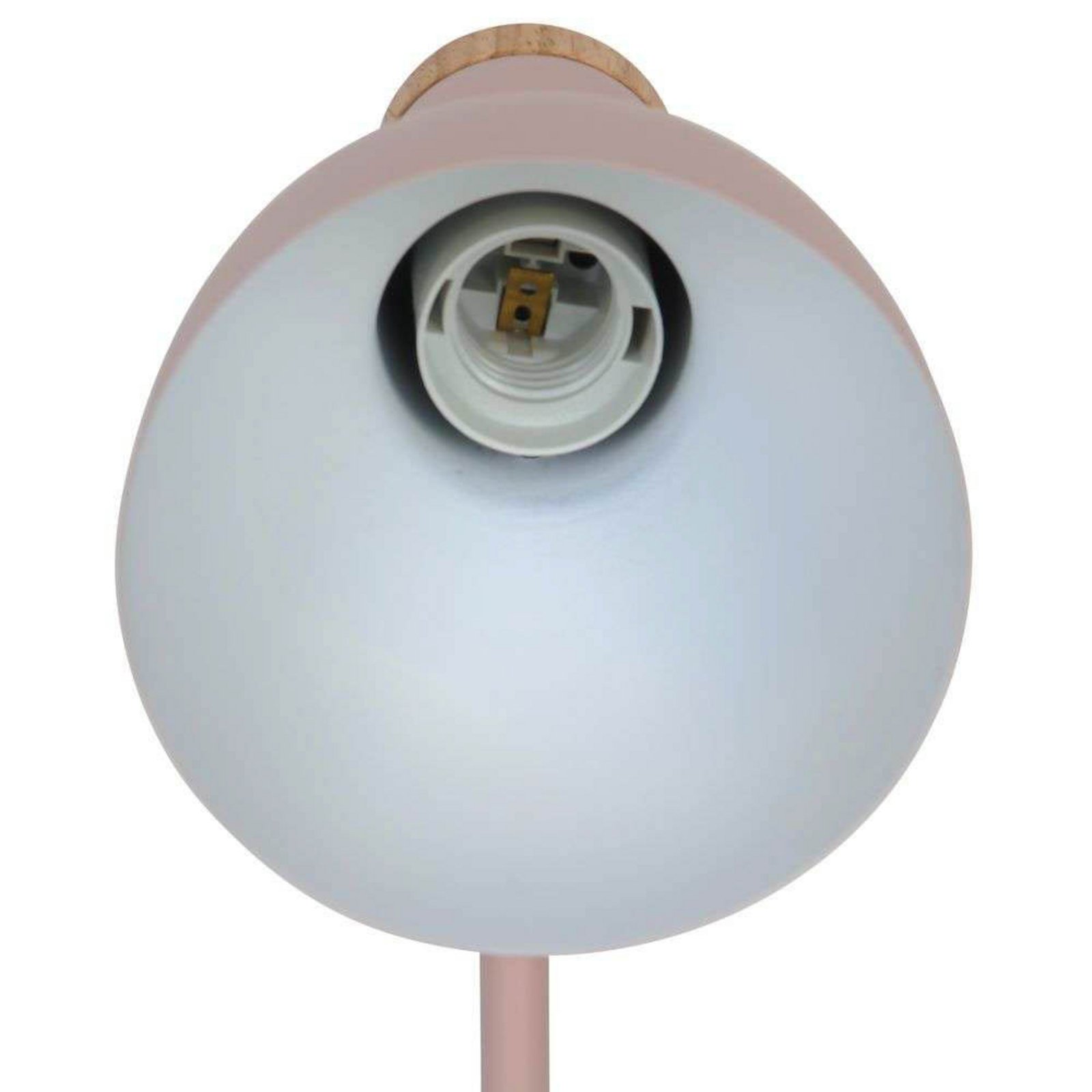 Stolna lampa Devone, prašnjavo ružičasta, visina 43 cm, metalna
