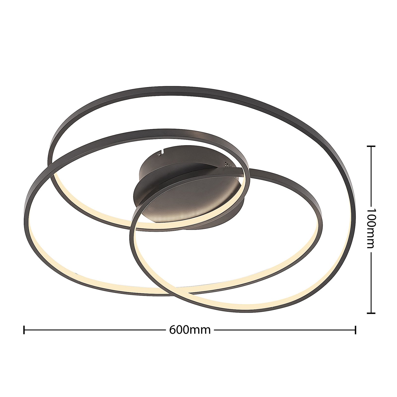 Kateryna LED Lámpara de Techo Ø60 Black - Lindby