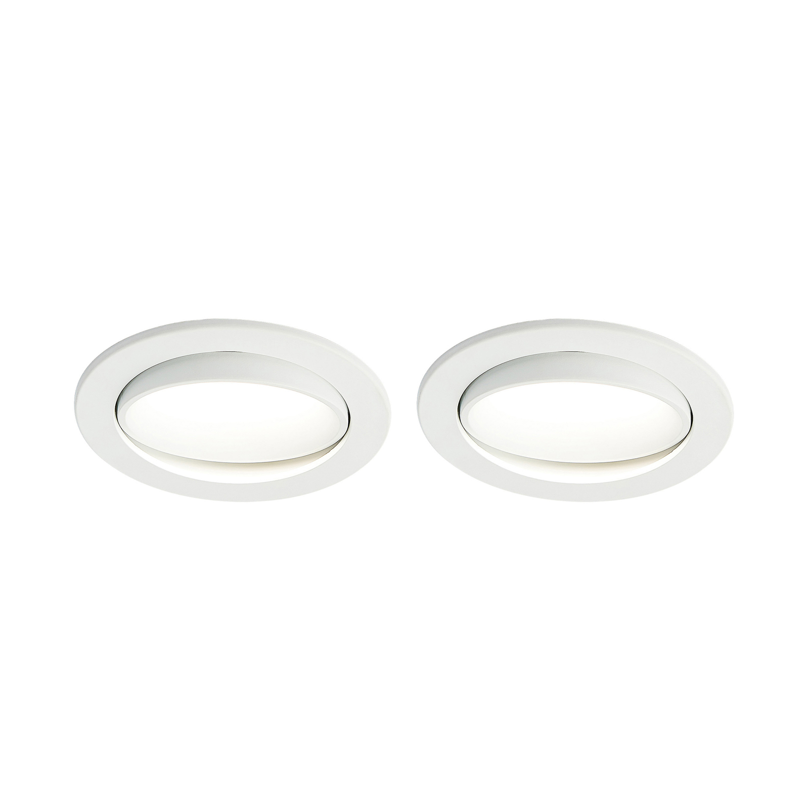 Arcchio LED-Einbaulampe Katerin, weiß, schwenkbar, 2er-Set