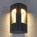 Pirron LED kültéri fali lámpa, háromszög alakú, alumínium, fekete