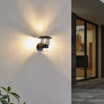 Lindby kültéri fali lámpa Belmiro, vas, 23.5cm, E27, fekete