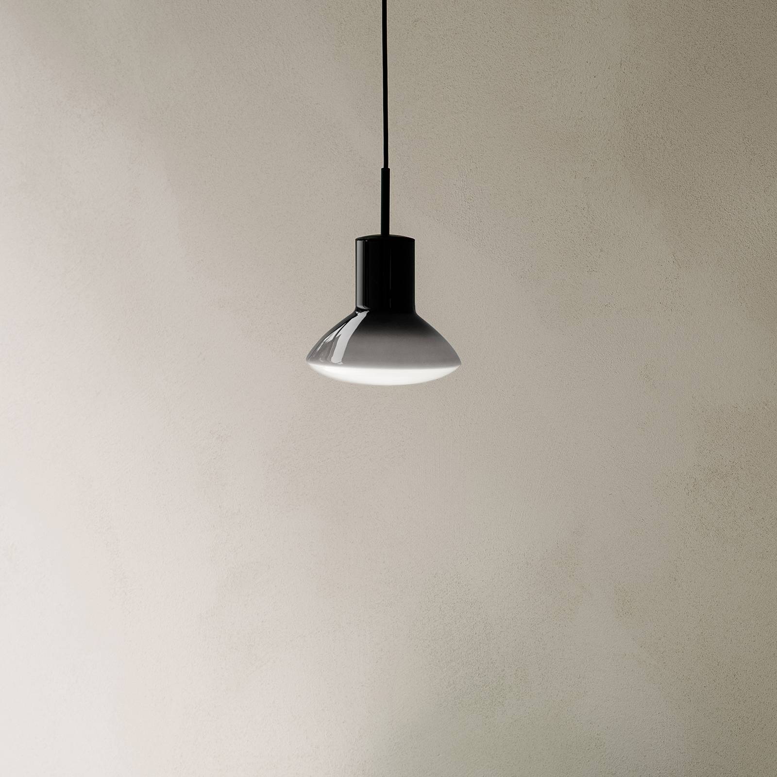 Lampa wisząca Grupa Onda, szara, Ø 17 cm, szkło, GU10
