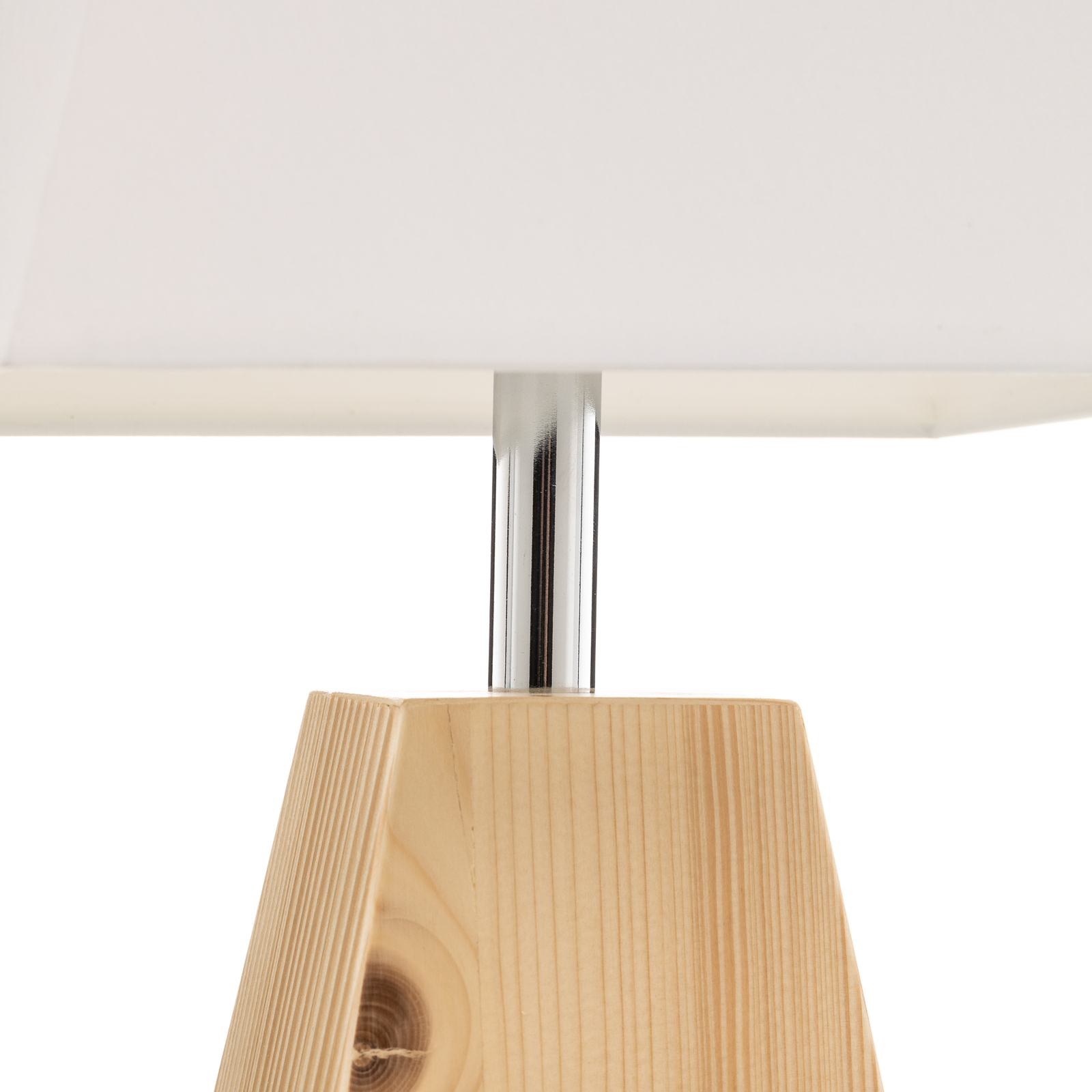 Bordlampe Faxa, trapesformet, naturlig/hvit
