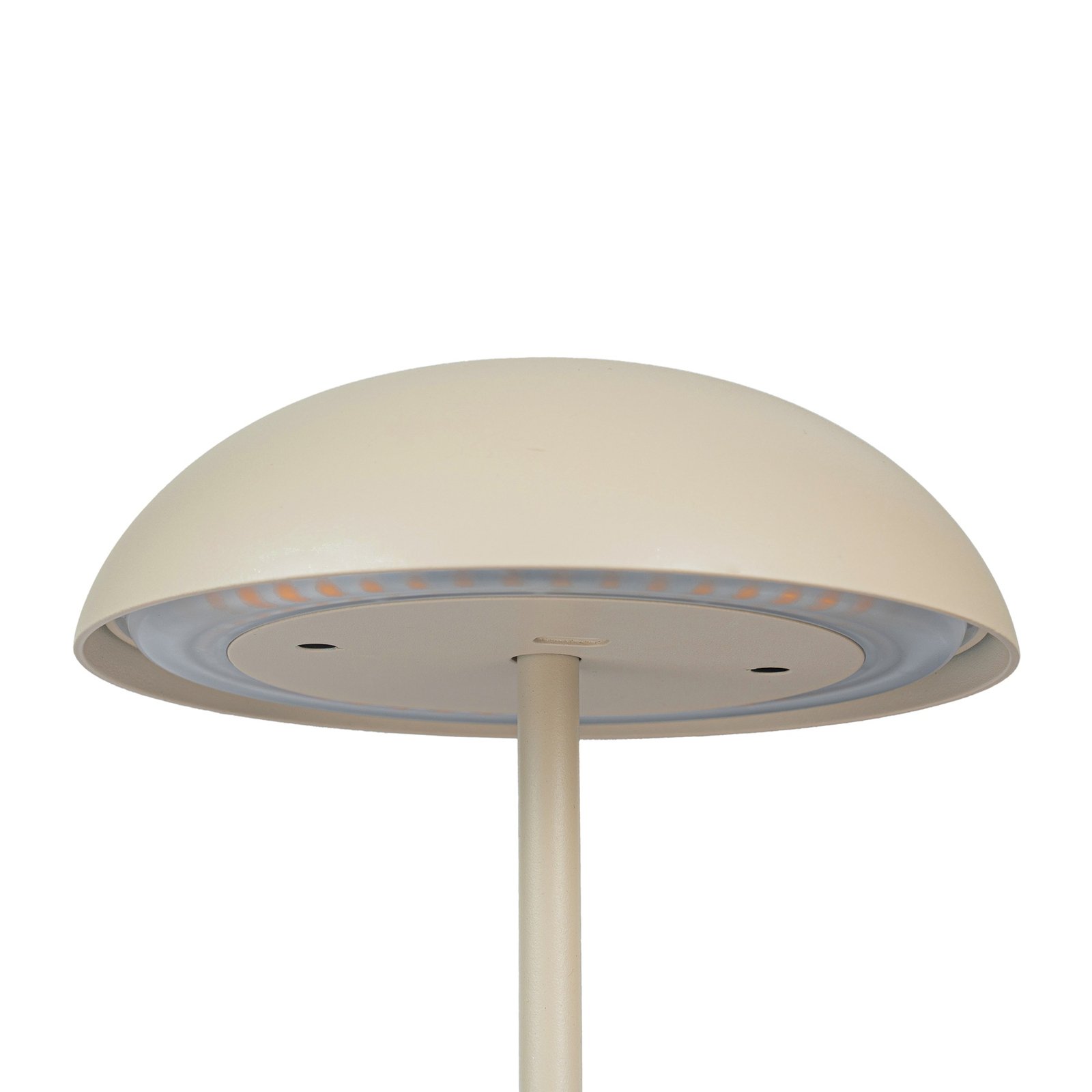 Arcchio LED lámpara de mesa recargable Thenra, beige, soporte de pared