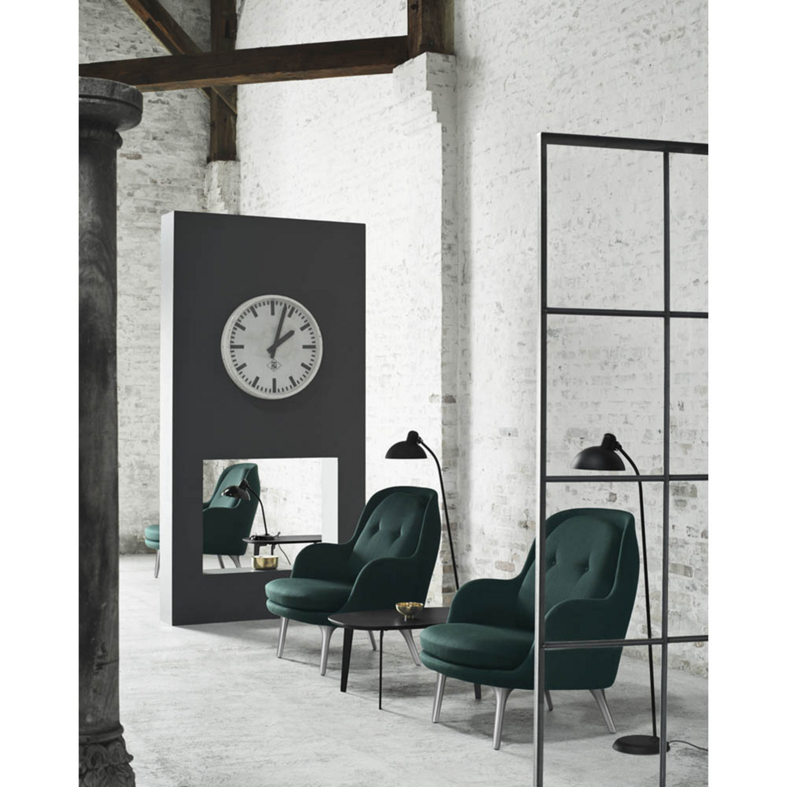 KAISER idell™ 6556-F Candeeiro de Pé Preto - Fritz Hansen