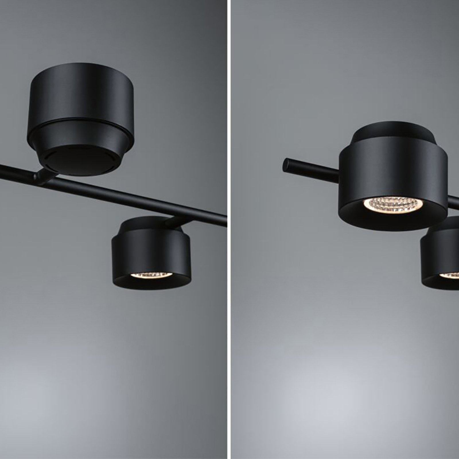 Puric Pane 6 Pendant 3-step Black - Paulmann