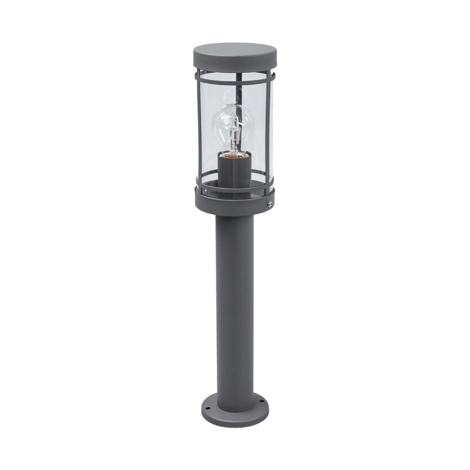 Lindby Djori pillar light, 50 cm, anthracite, stainless steel, E27