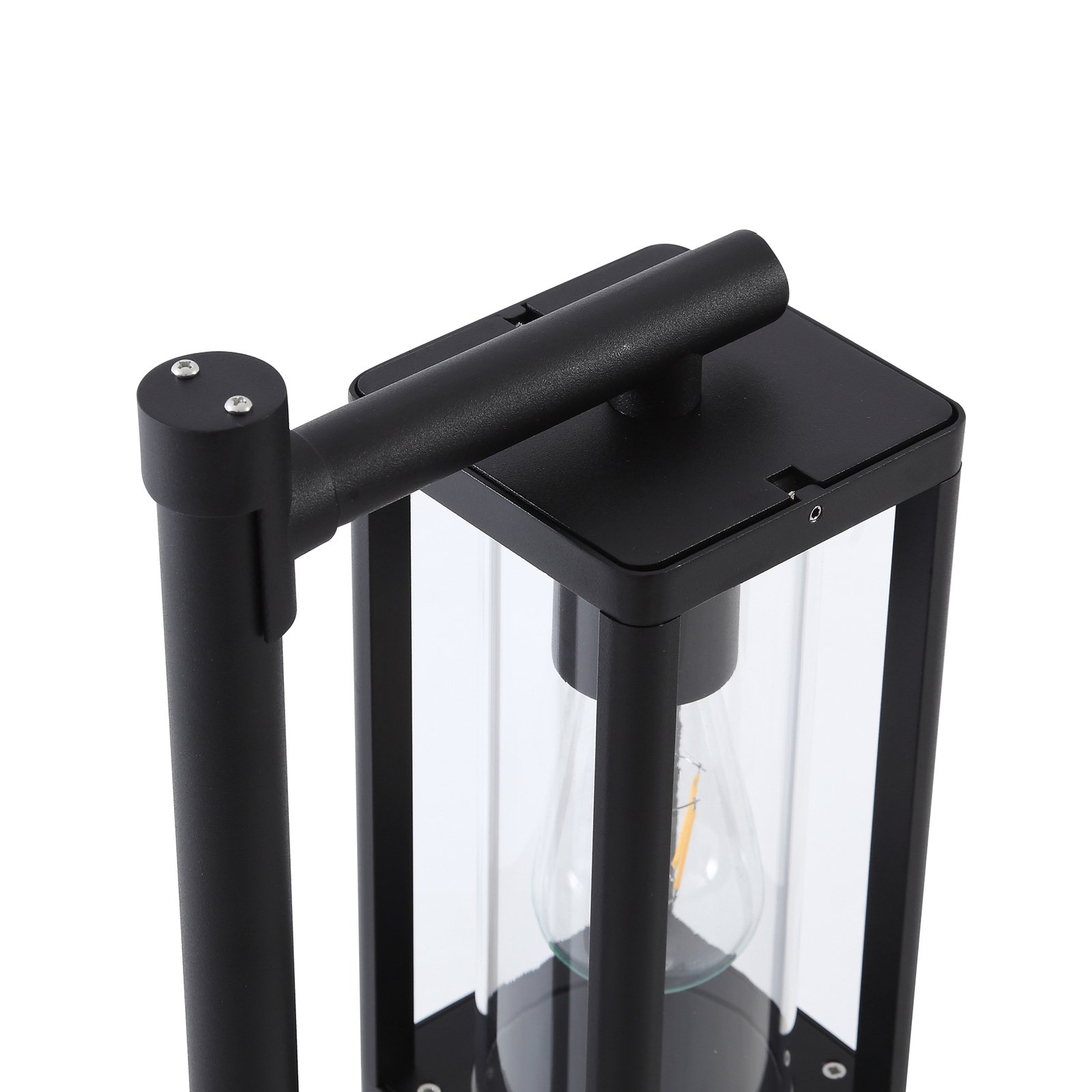 Lucande Siveta stibelysning, 100 cm, 1-lys, svart, aluminium