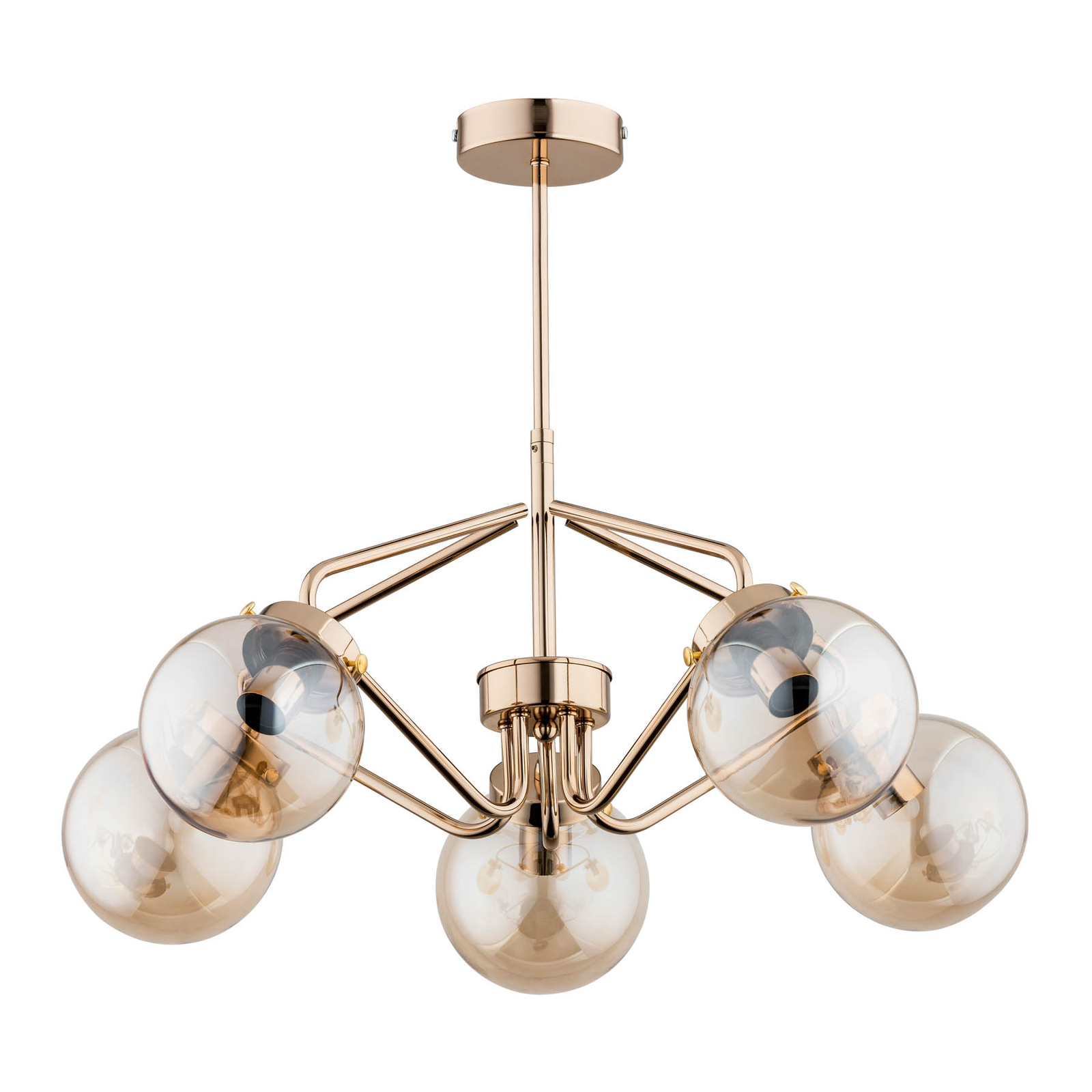 Barbek ceiling light, five-bulb