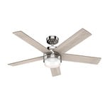 Ventilatore Hunter Claudette con luce rovere/nichel