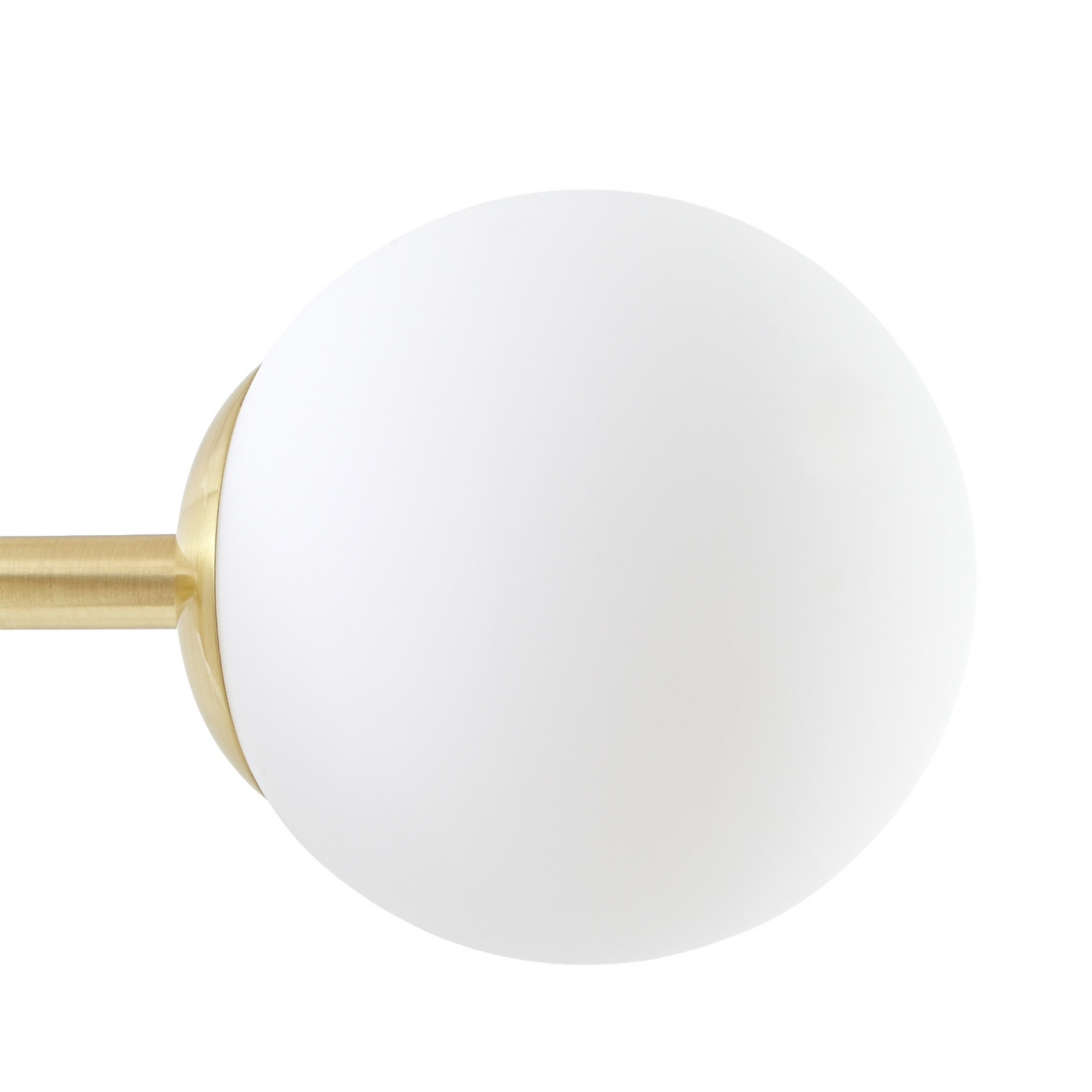 Lampa wisząca Lindby Isamer, opal/mosiądz, długość 130 cm