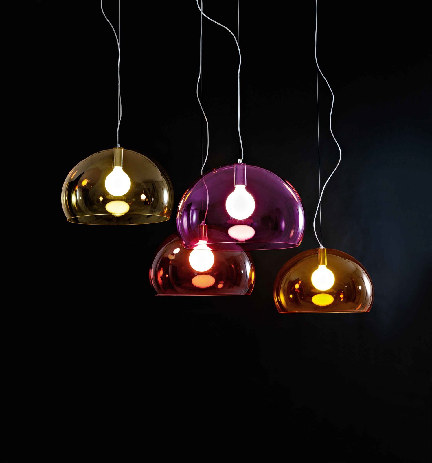 Small FL/Y Lustră Pendul Orange - Kartell
