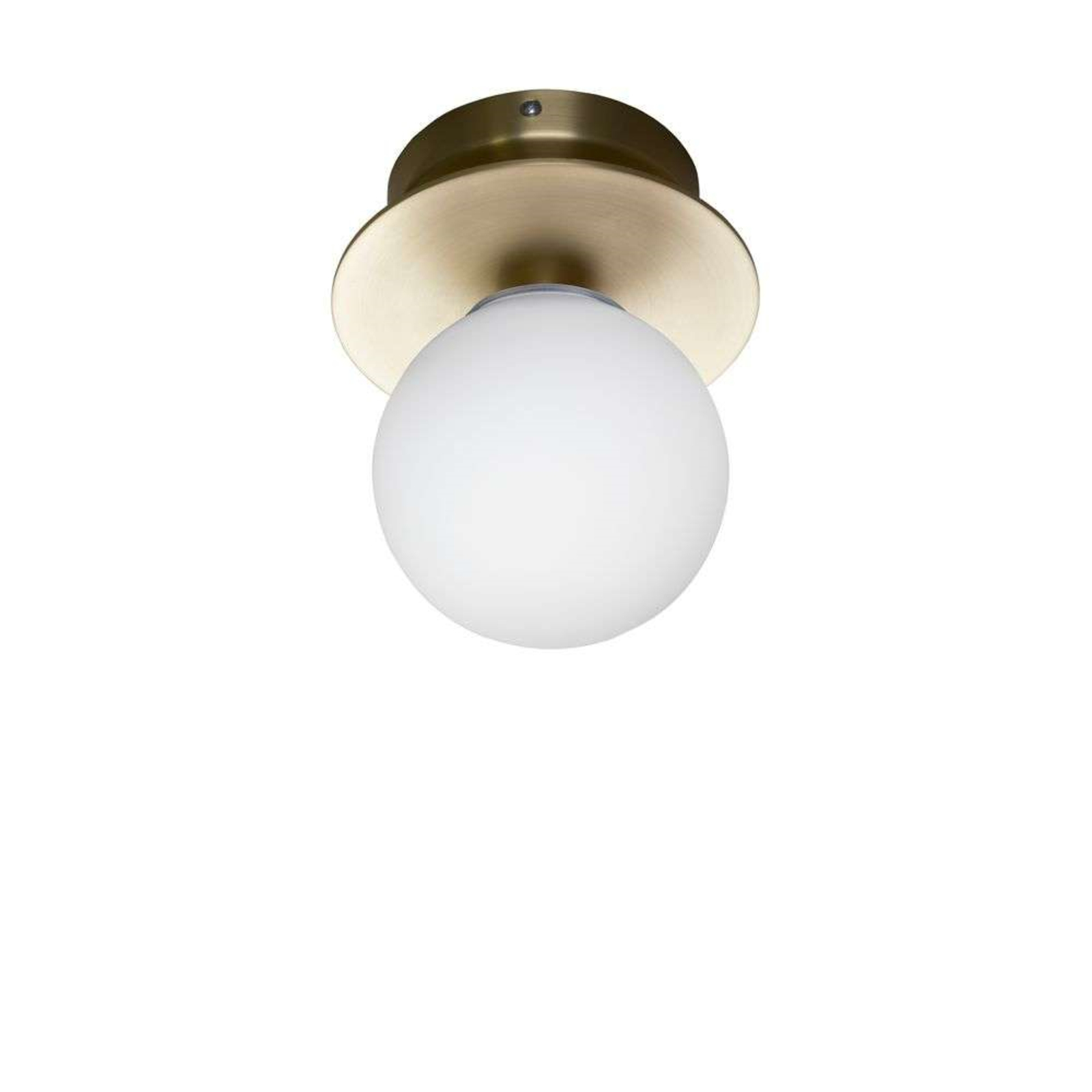 Art Deco Wall/Ceiling Lamp IP44 Brushed Brass - Globen Lighting