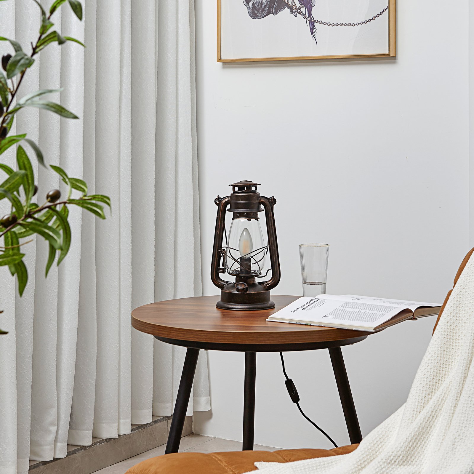 Raisa Lampe de Table Rust/Clear - Lindby