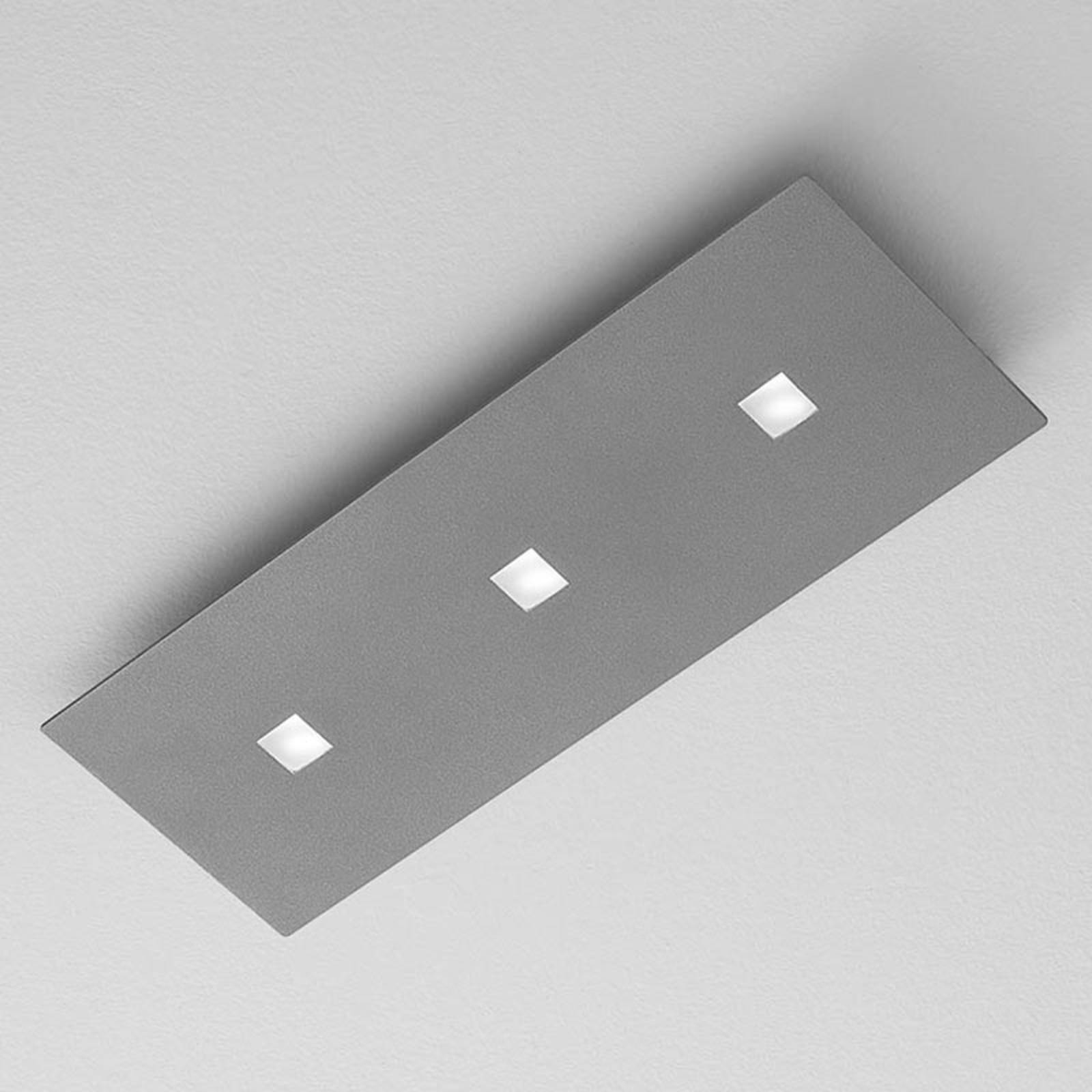 ICONE Isi – lampa sufitowa LED w subtelnym szarym kolorze