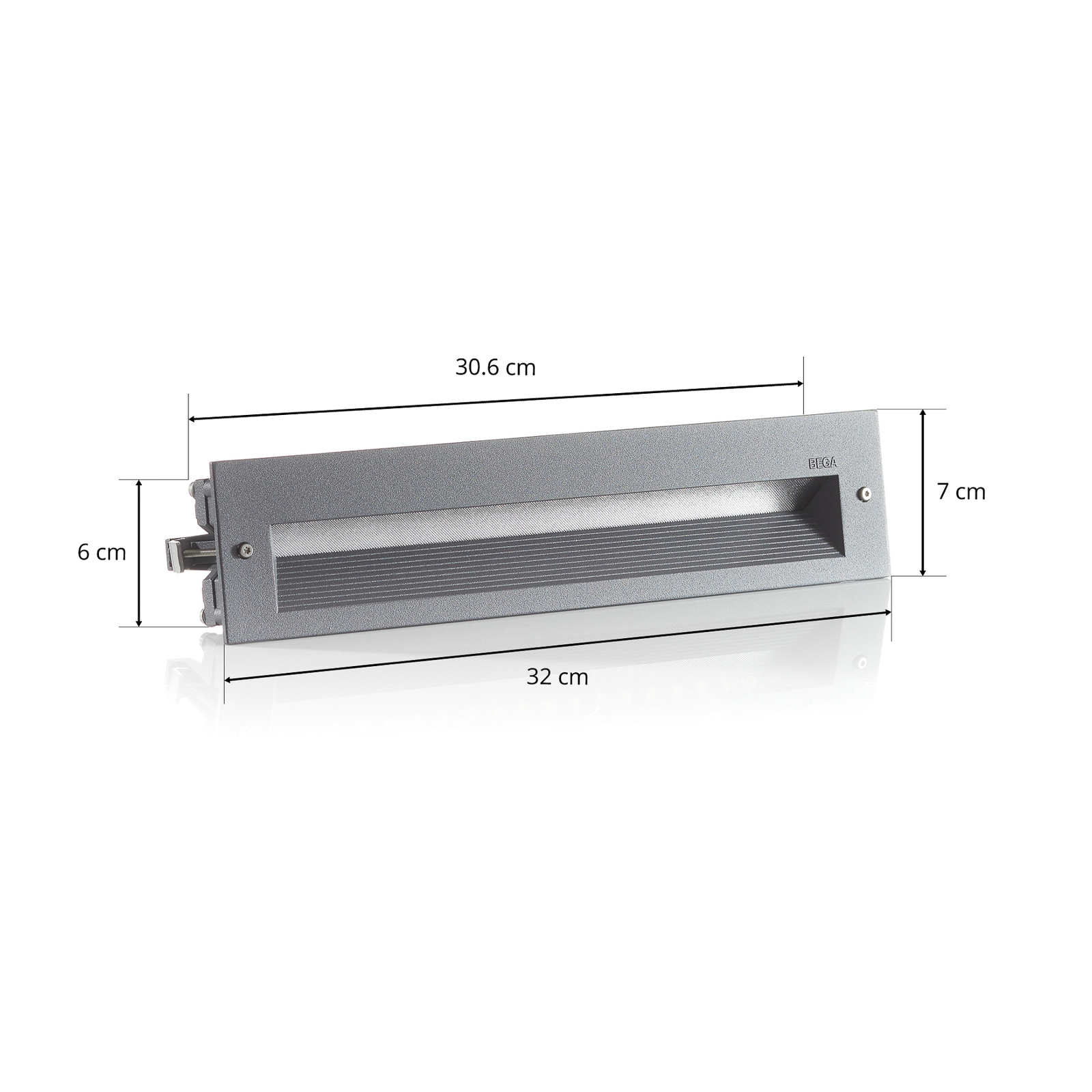 BEGA 33055 LED-Wandeinbau 3.000K grafit 32 cm