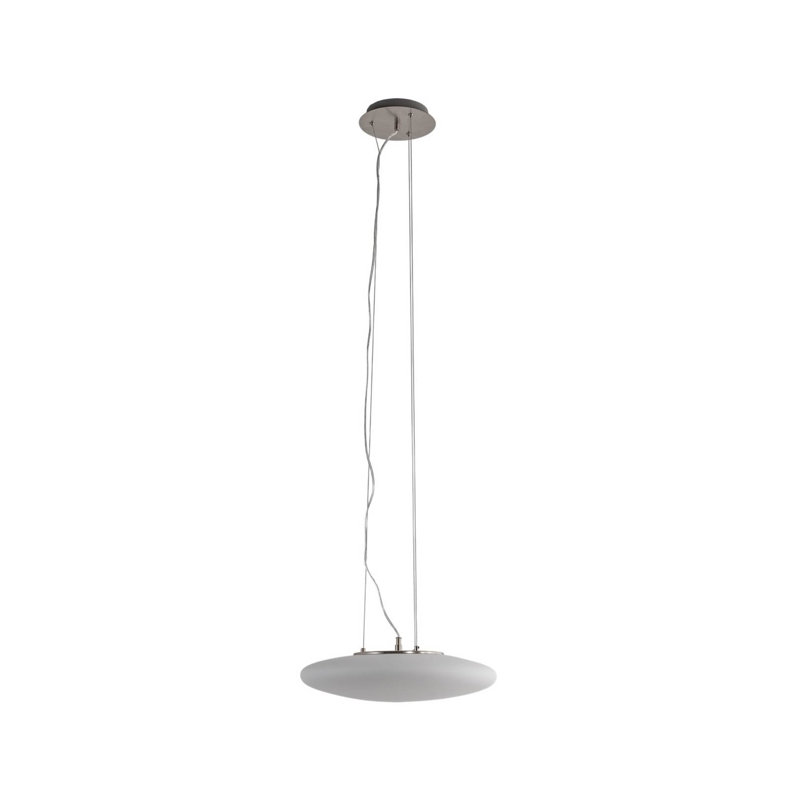 Lindby LED-Hängeleuchte Gunda, weiß, Glas, Ø 47 cm, dimmbar