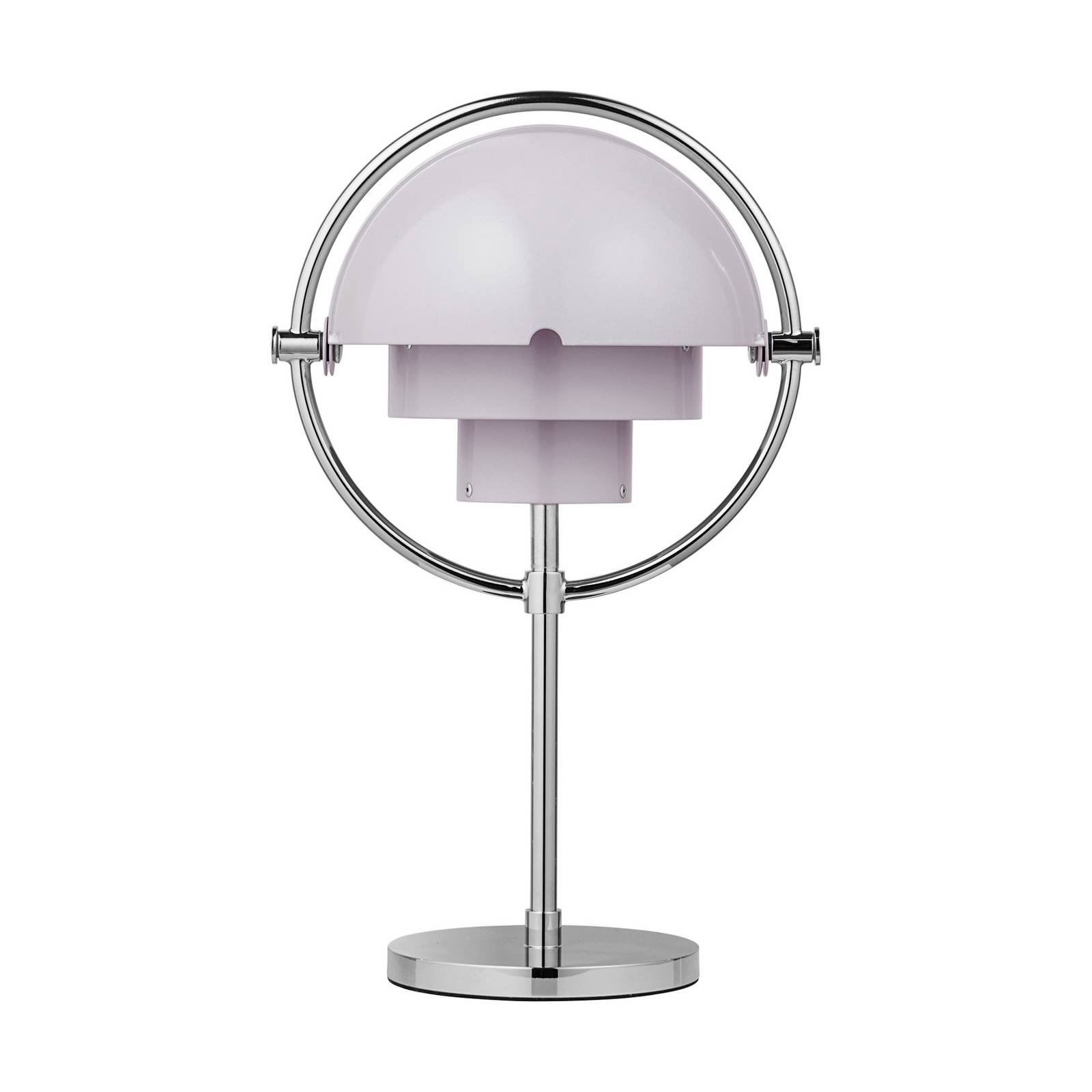 GUBI Akku-Tischleuchte Multi-Lite, chrom/lila, 30 cm