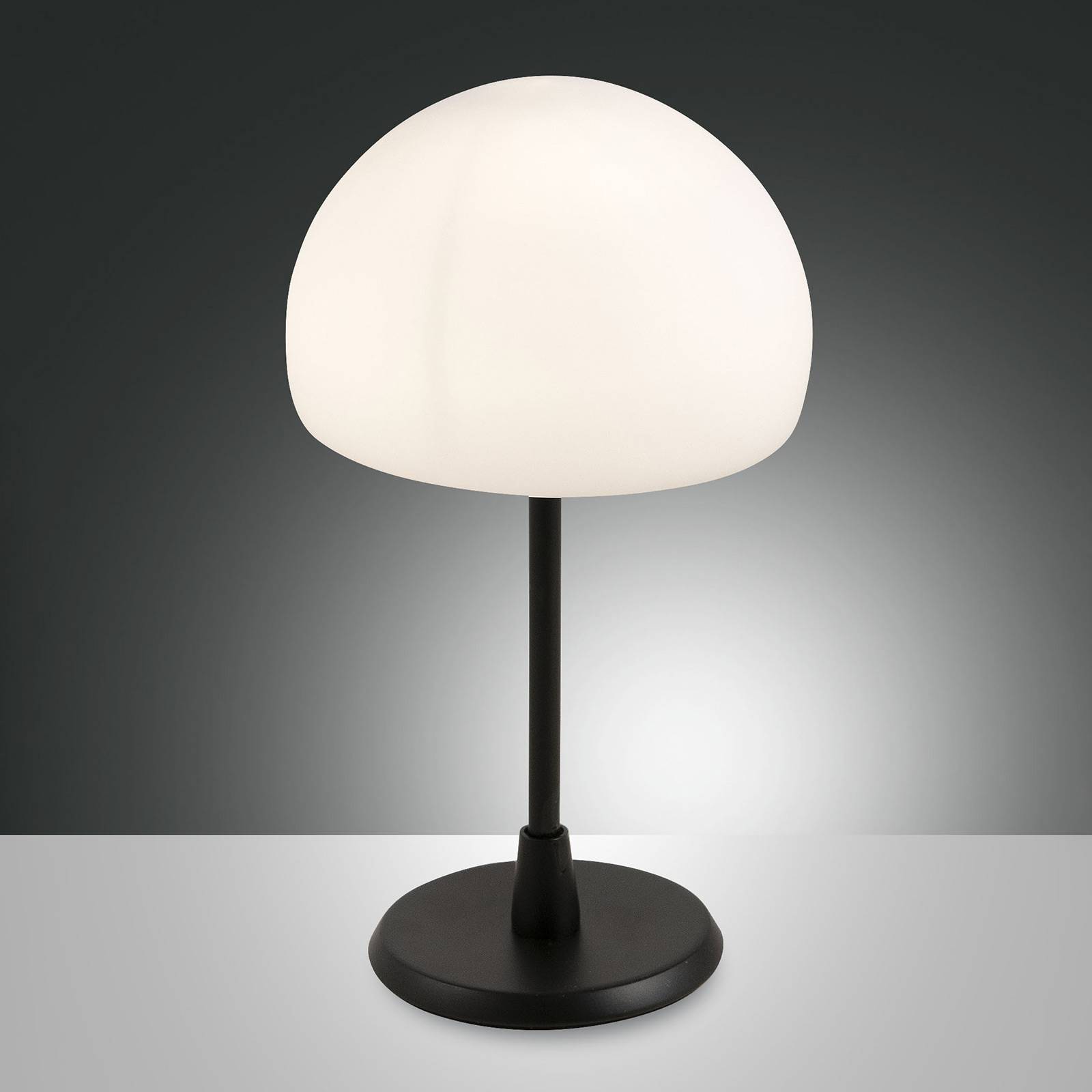 Fabas Luce LED stolní lampa Gaia s dotykovým stmívačem, černá