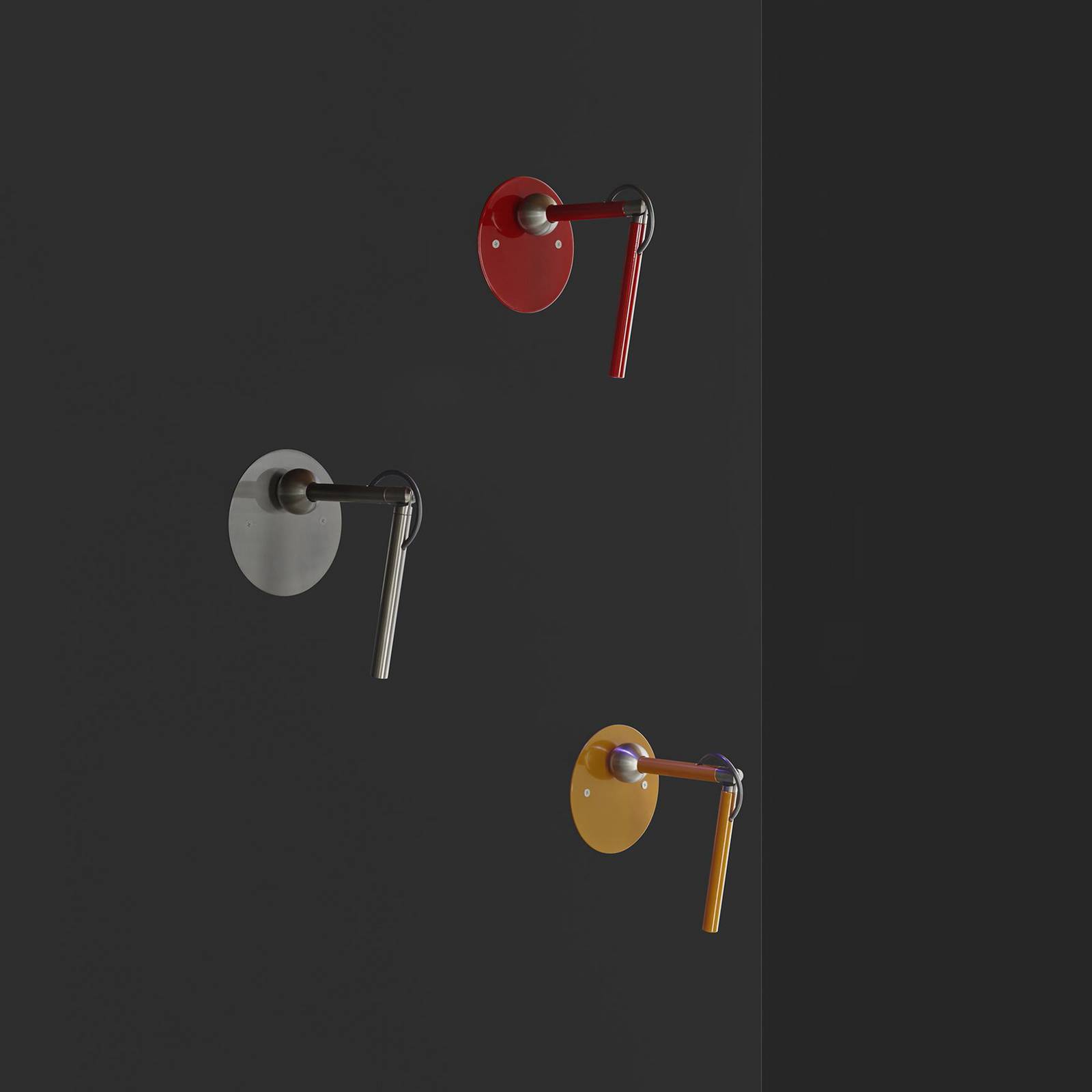 Oluce LED-Wandleuchte Calamaio senfgelb, Metall, verstellbar günstig online kaufen