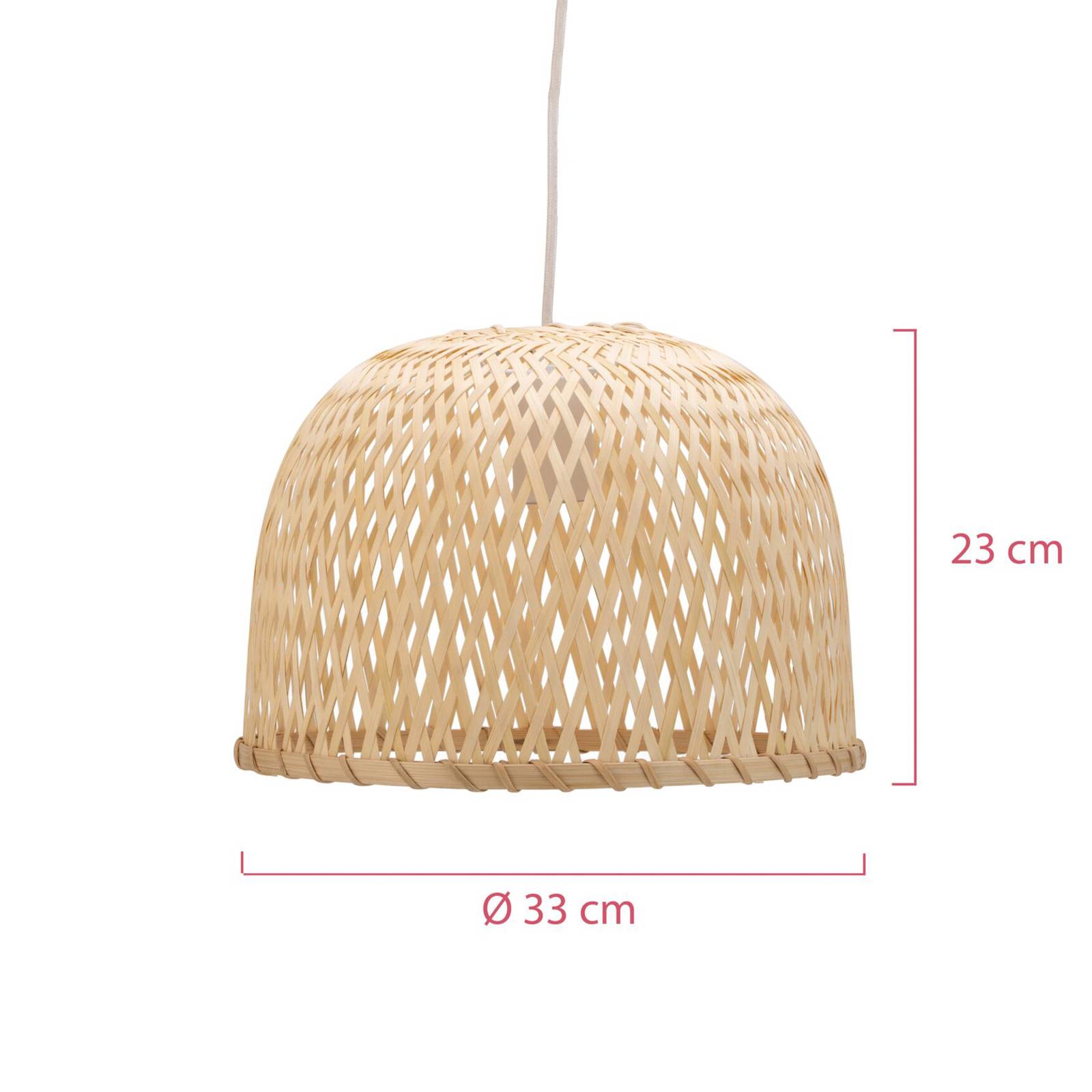 Pauleen Woody Pearl lampa wisząca bambusowy klosz