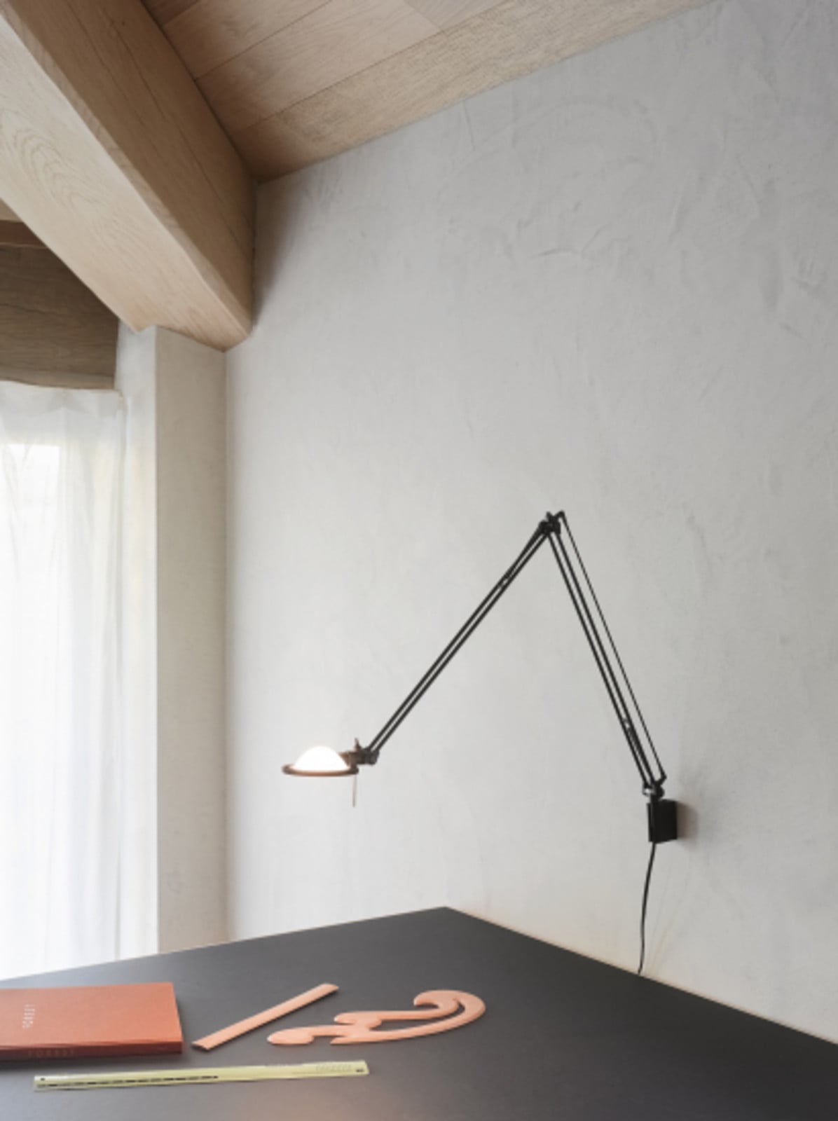 Berenice Wandleuchte 30x30 Grün Glas/Schwarz Luceplan - Aluminium