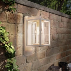 Lucande Applique da esterno Ferda, sospensione, beige, IP44