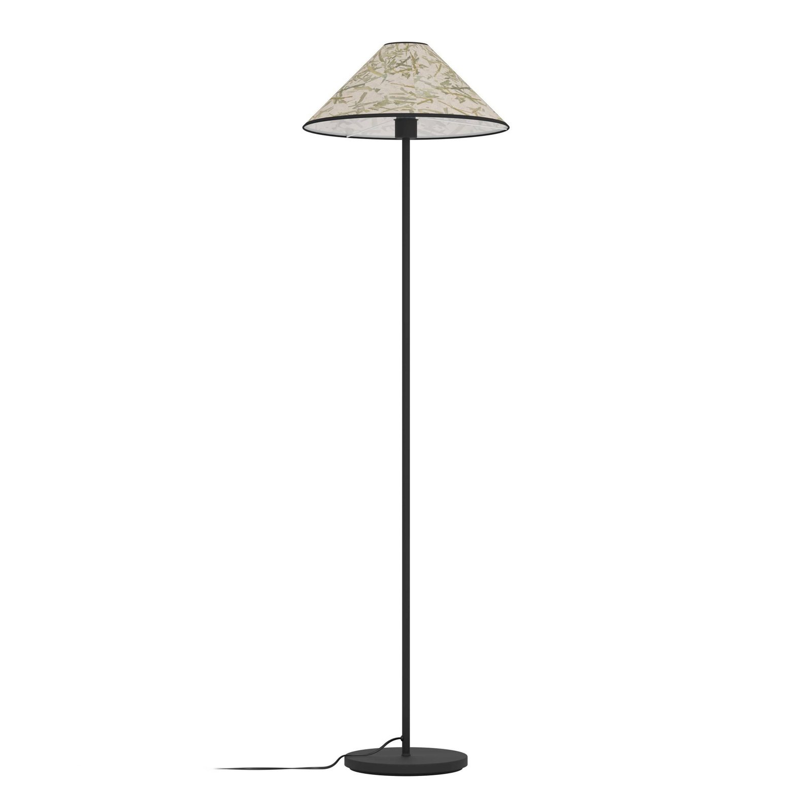 Lámpara de pie Oxpark, 146,5 cm, verde/blanco/negro