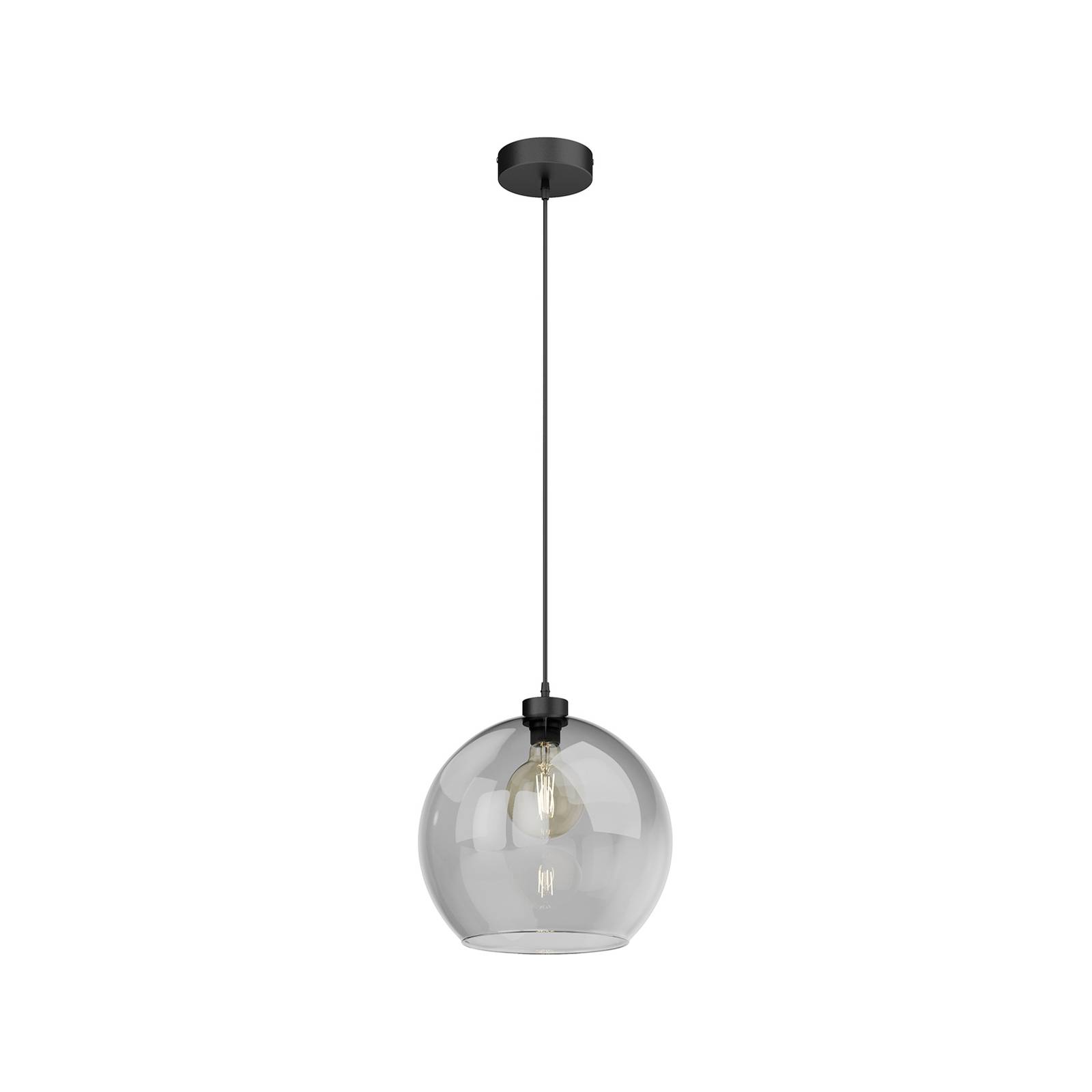 Hängeleuchte Cubus, rauchgrau, Glas, Ø 30 cm, E27
