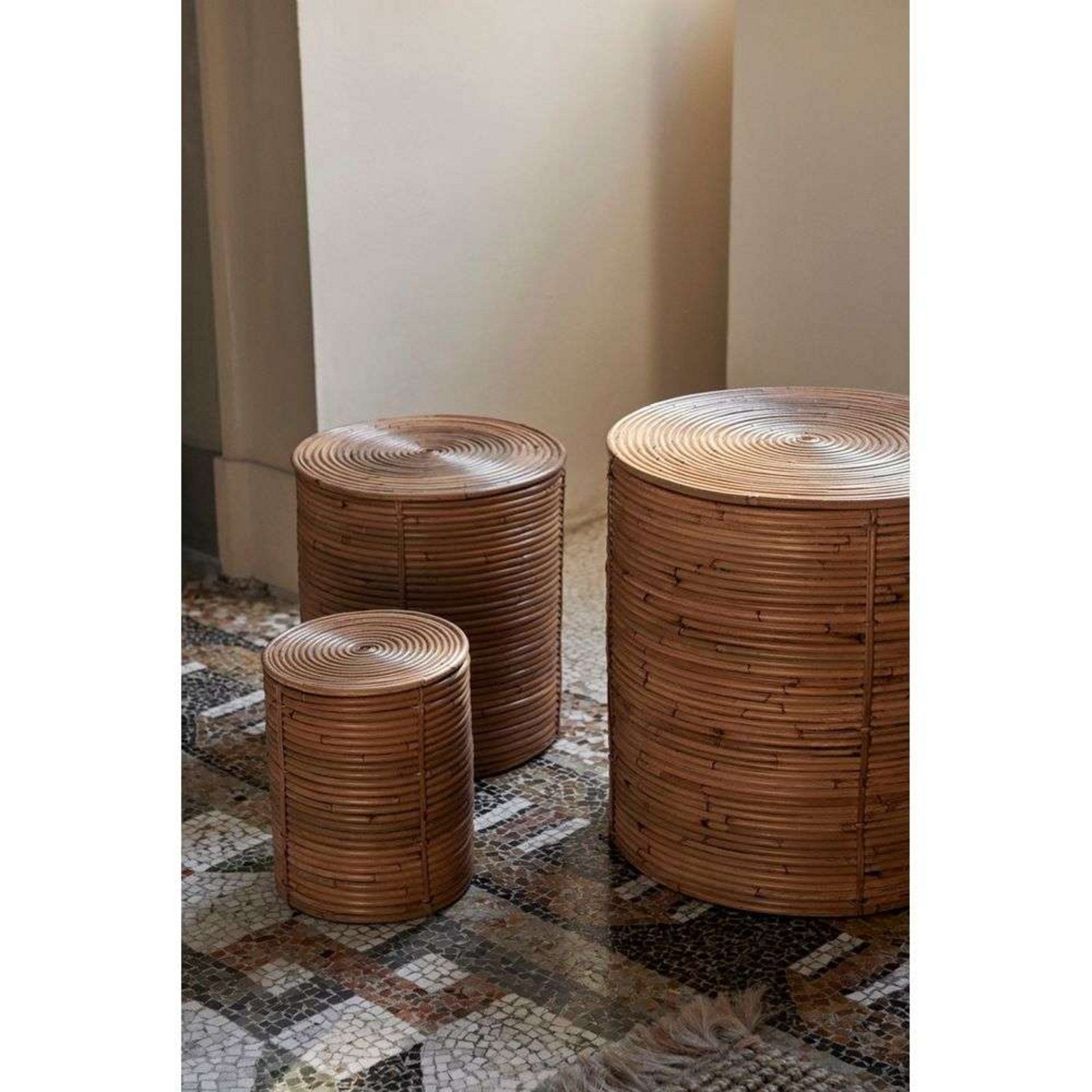 Column Storage Set of 3 Natural Stained - ferm LIVING