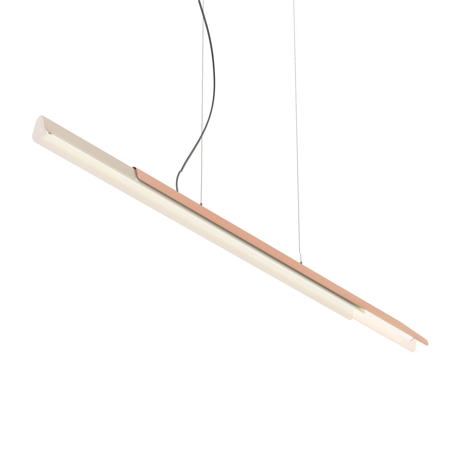 kdln Hängelampe Dala linear, sandweiß/kupfer 2.700 K 150 cm