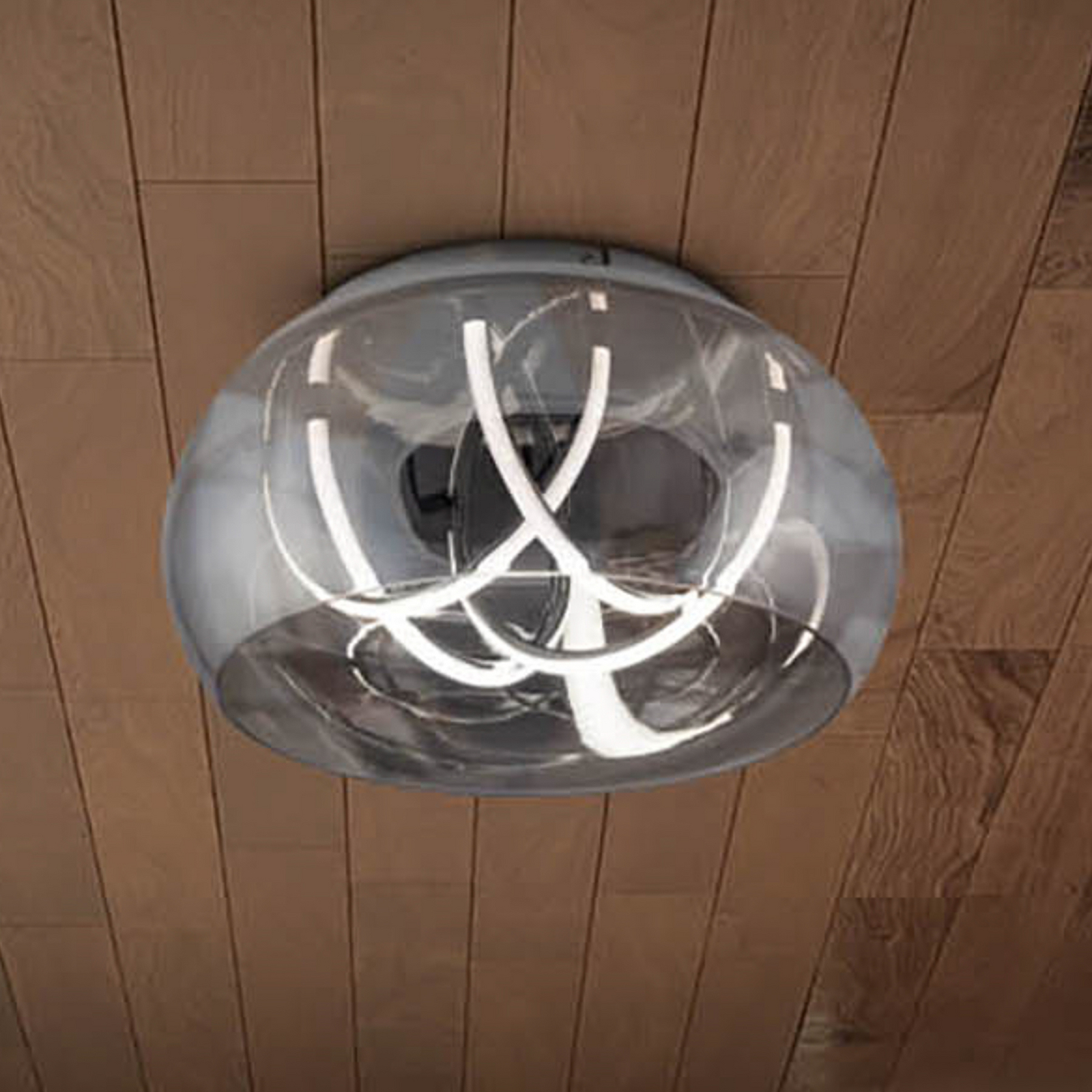 Malou LED stropna svjetiljka, staklo, CCT, daljinski upravljač