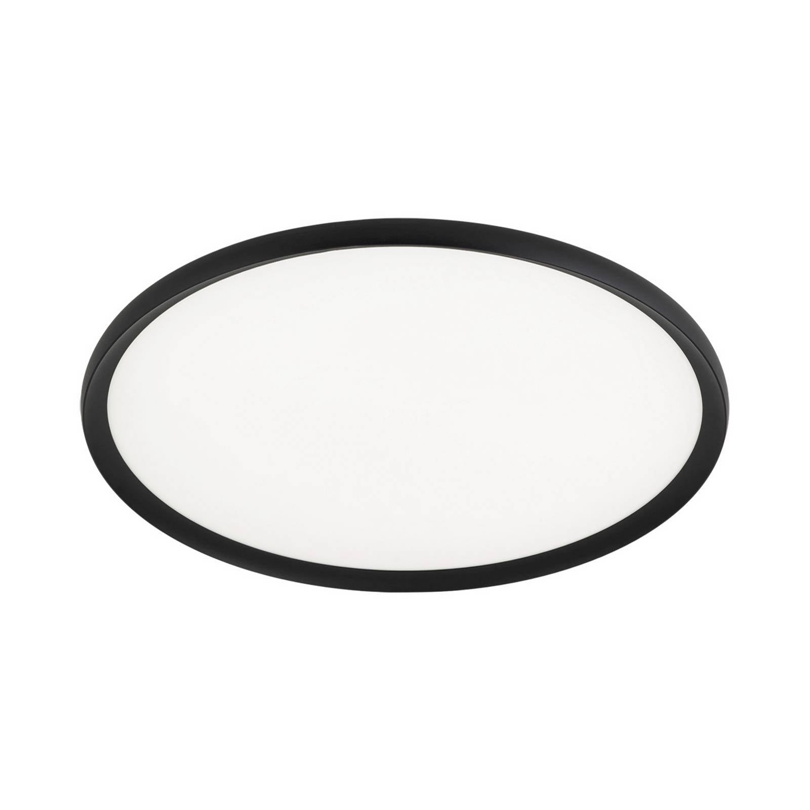 LED-Deckenlampe Kant, Ø 60 cm schwarz, CCT Metall/Kunststoff