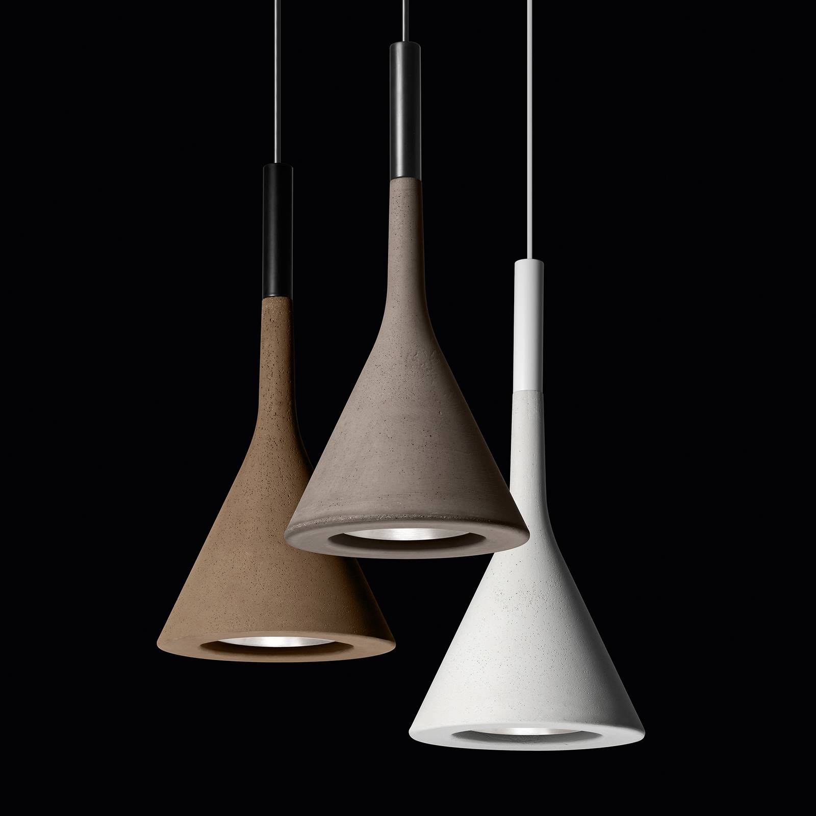 Foscarini Aplomb Mini lampa wisząca beton brązowa