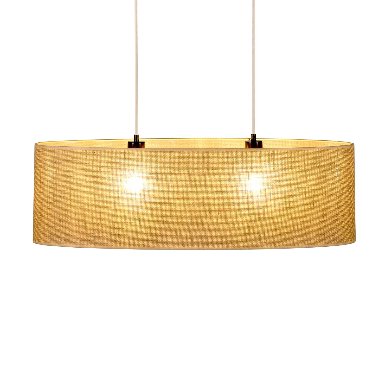 Pendelleuchte Jute mit ovalem Schirm aus Jute