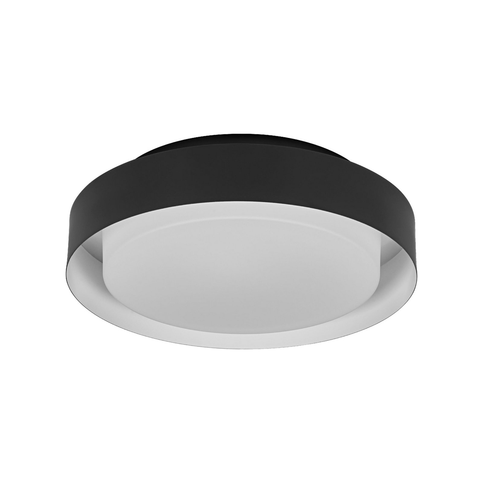 OSRAM Deckenlampe ORBIS MADRID, schwarz, Ø 29 cm Metall/Glas