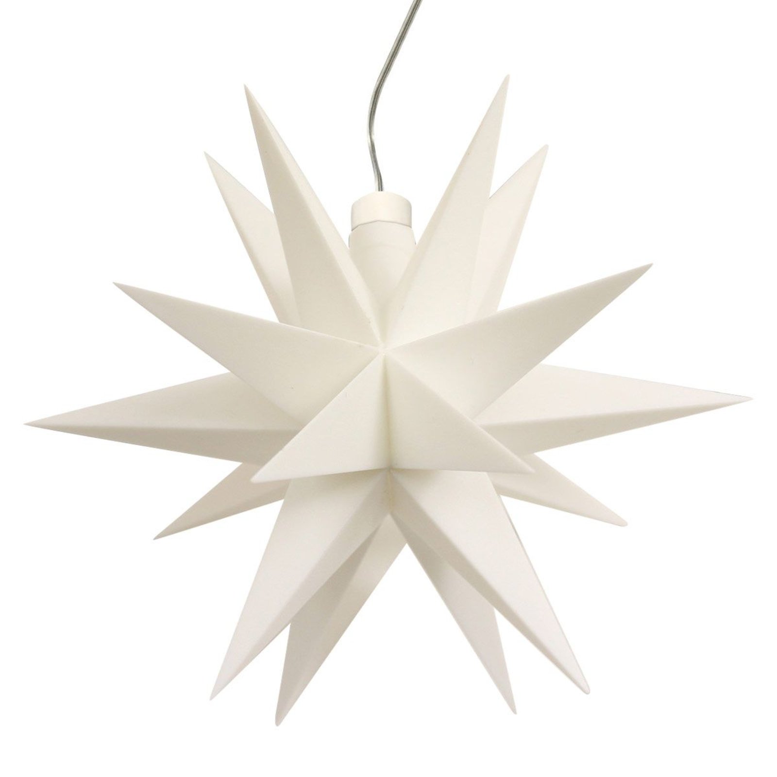 Vnútorná dekorácia – 18-cípa hviezda Ø 12 cm biela