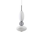 Ideal Lux hanglamp Lumiere-1, opaal/grijs glas
