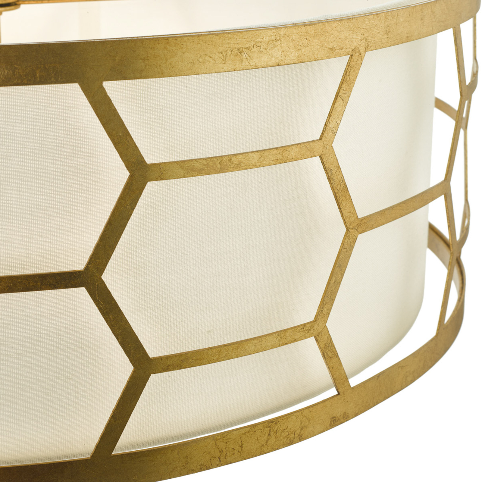 Epstein pendant light in gold and ivory, Ø 64cm