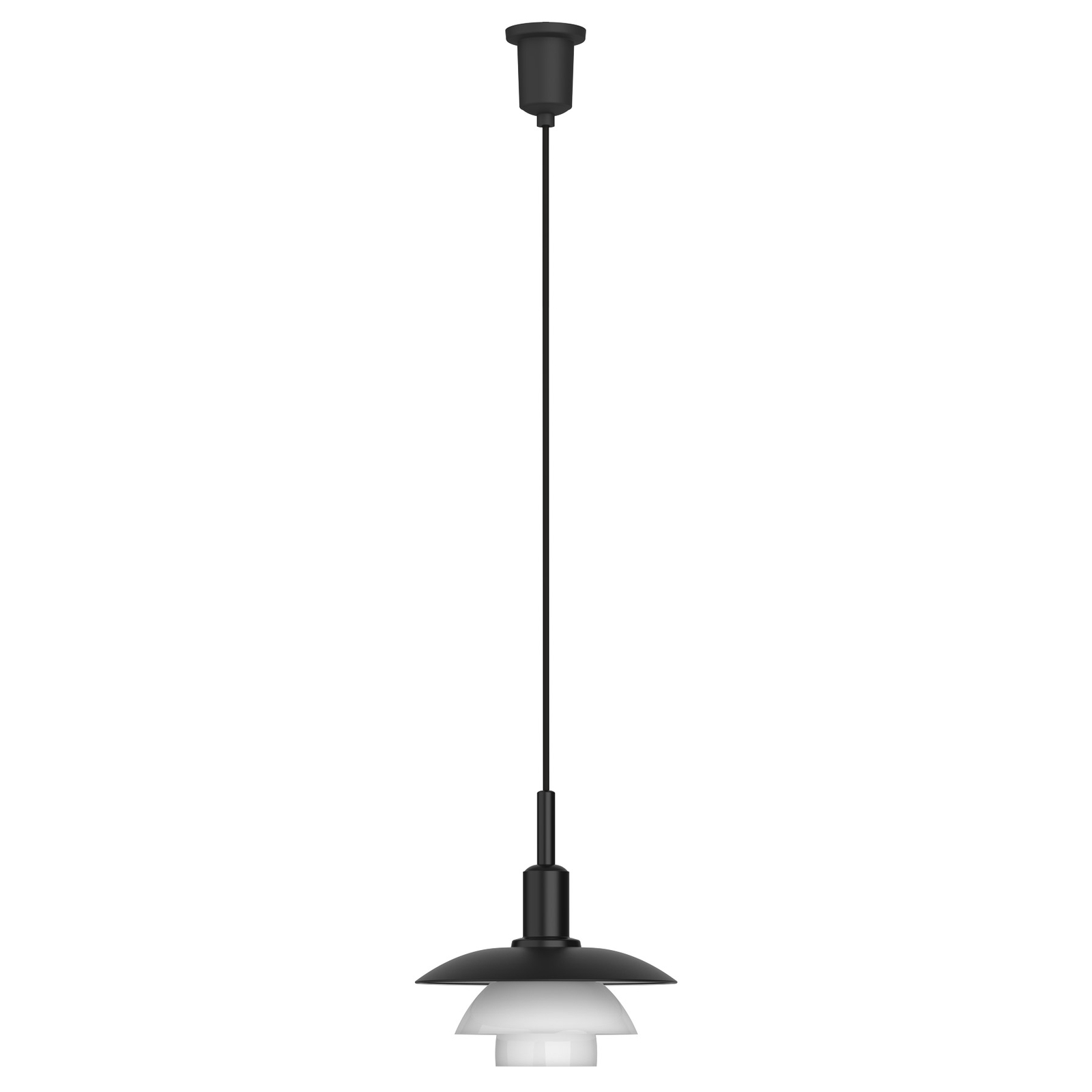 Louis Poulsen PH 3/3 hanglamp, zwart/wit