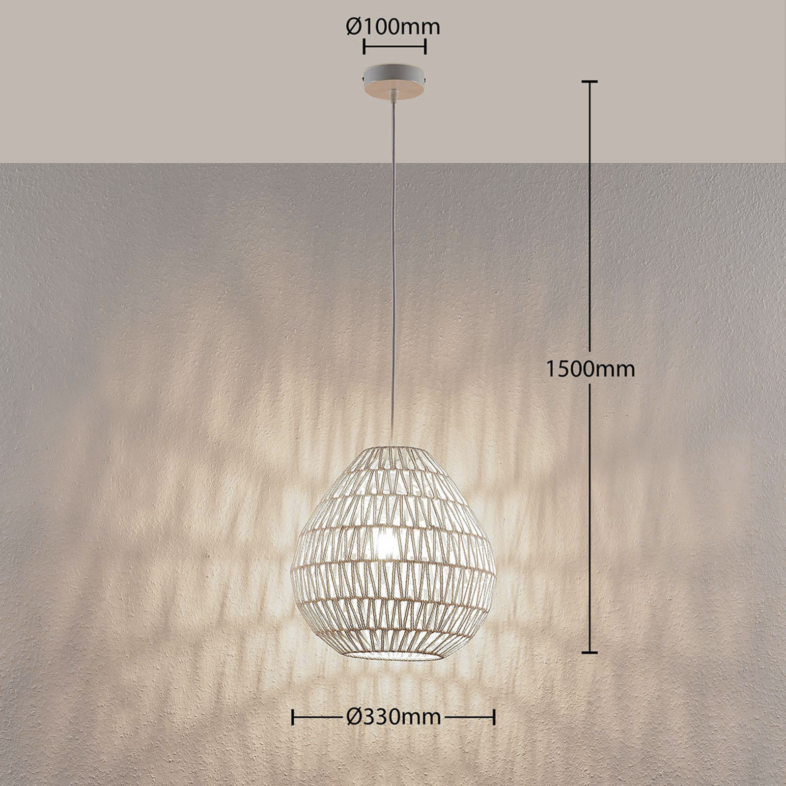 Danya függő lámpa fehér papírhálóból 33 cm