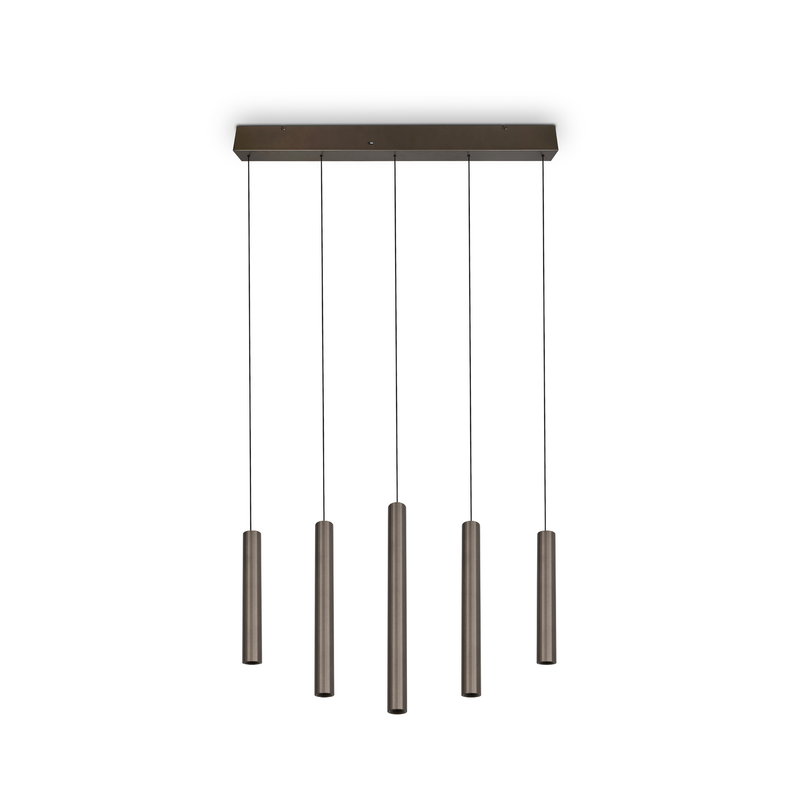 LED piekaramā lampa „Arimato“, garums 94 cm, platīna krāsas metāls, CCT LED piekaramā lampa „Arimato“, garums 94 cm, platīna krāsas metāls, CCT