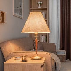 HML-9009-1EB asztali világítás textil árnyékkal